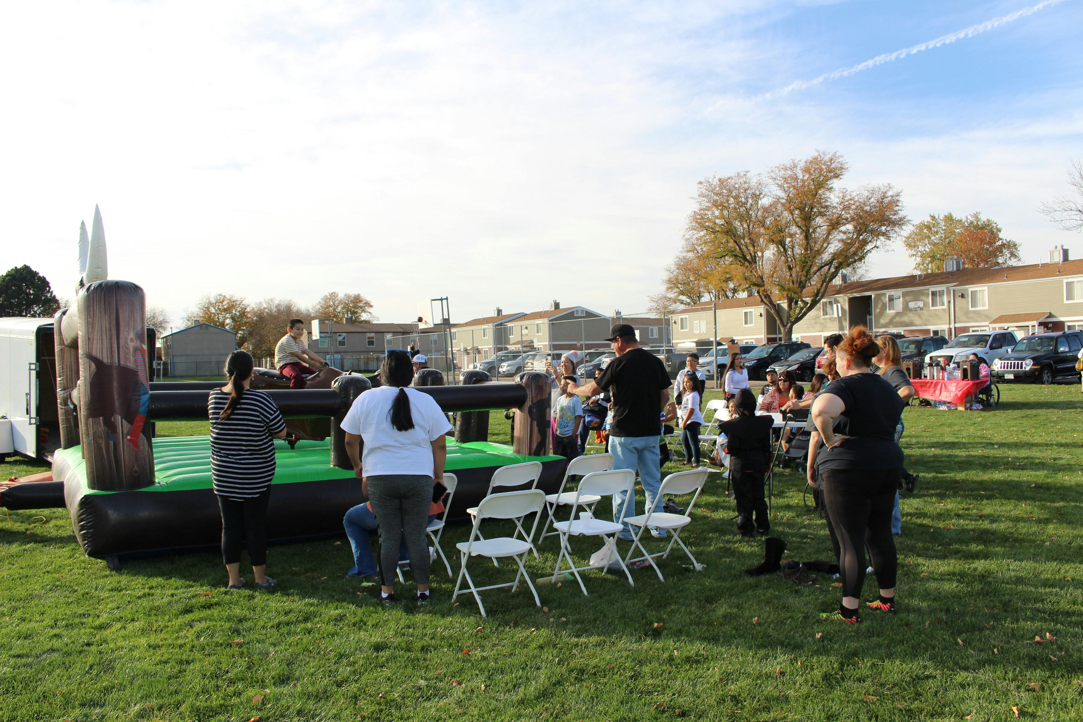 October 29 Walk With Me in the Park event mechanical bull riding