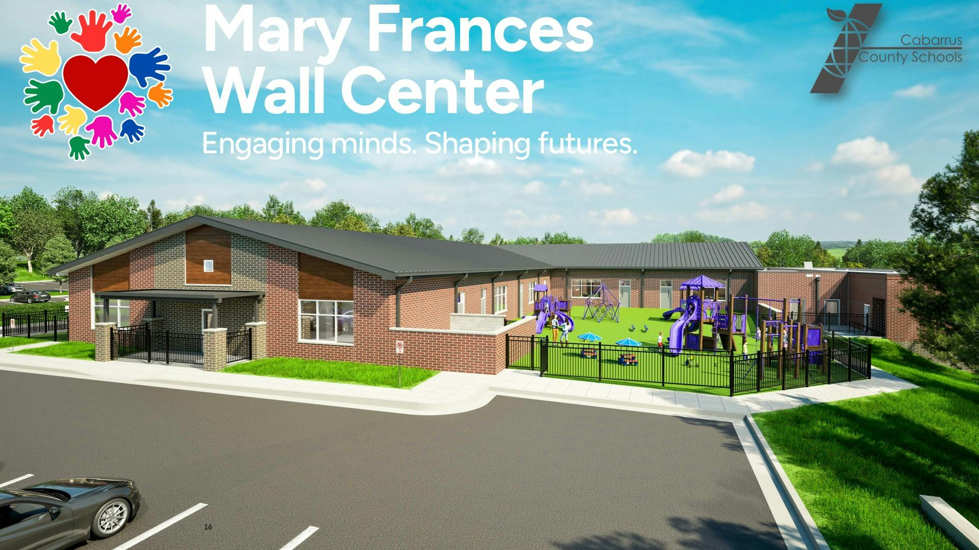 Architectural rendering of the new Mary Frances Wall Pre-K Center