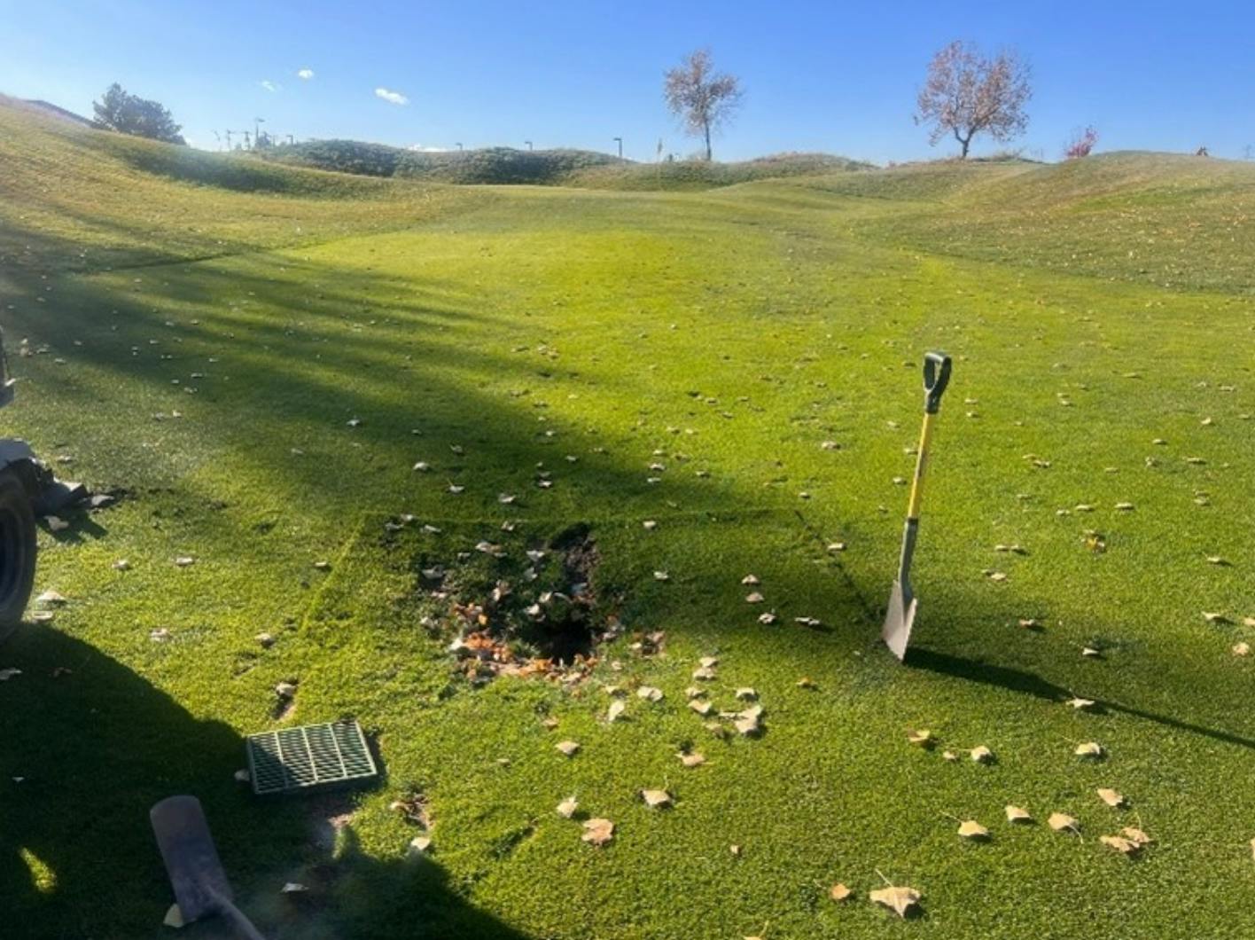 Hole #6 Catch Basin Rebuild - Before 