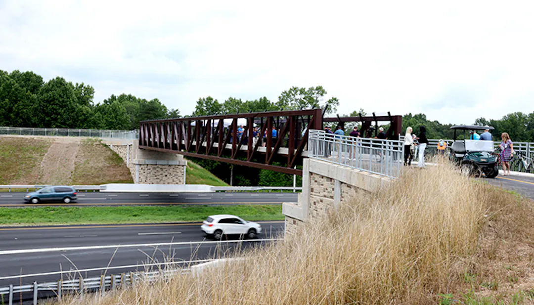 Brentsville interchange with pedestrian bridge over Prince William Parkway
