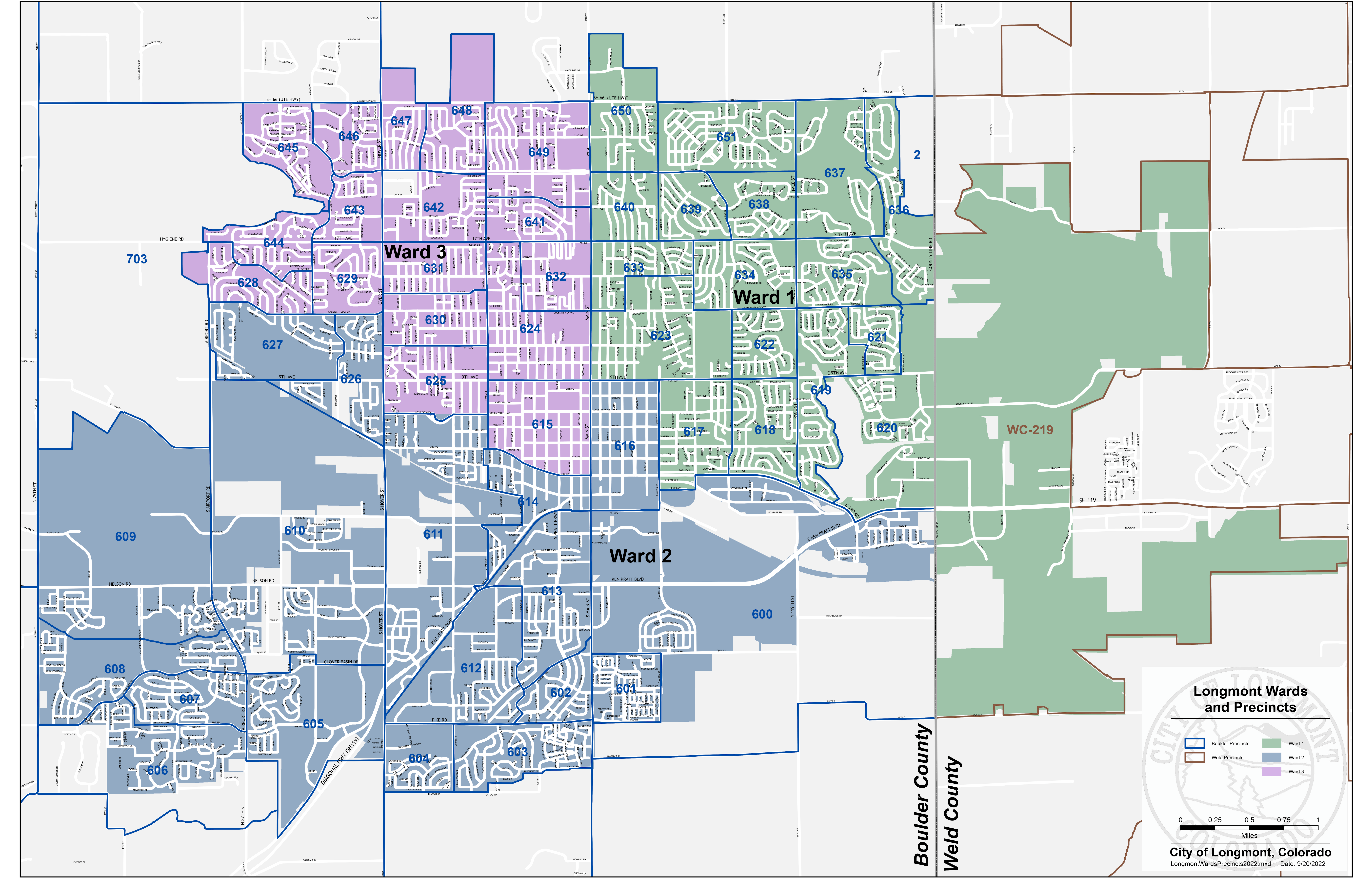 2022 Longmont Wards and Precincts