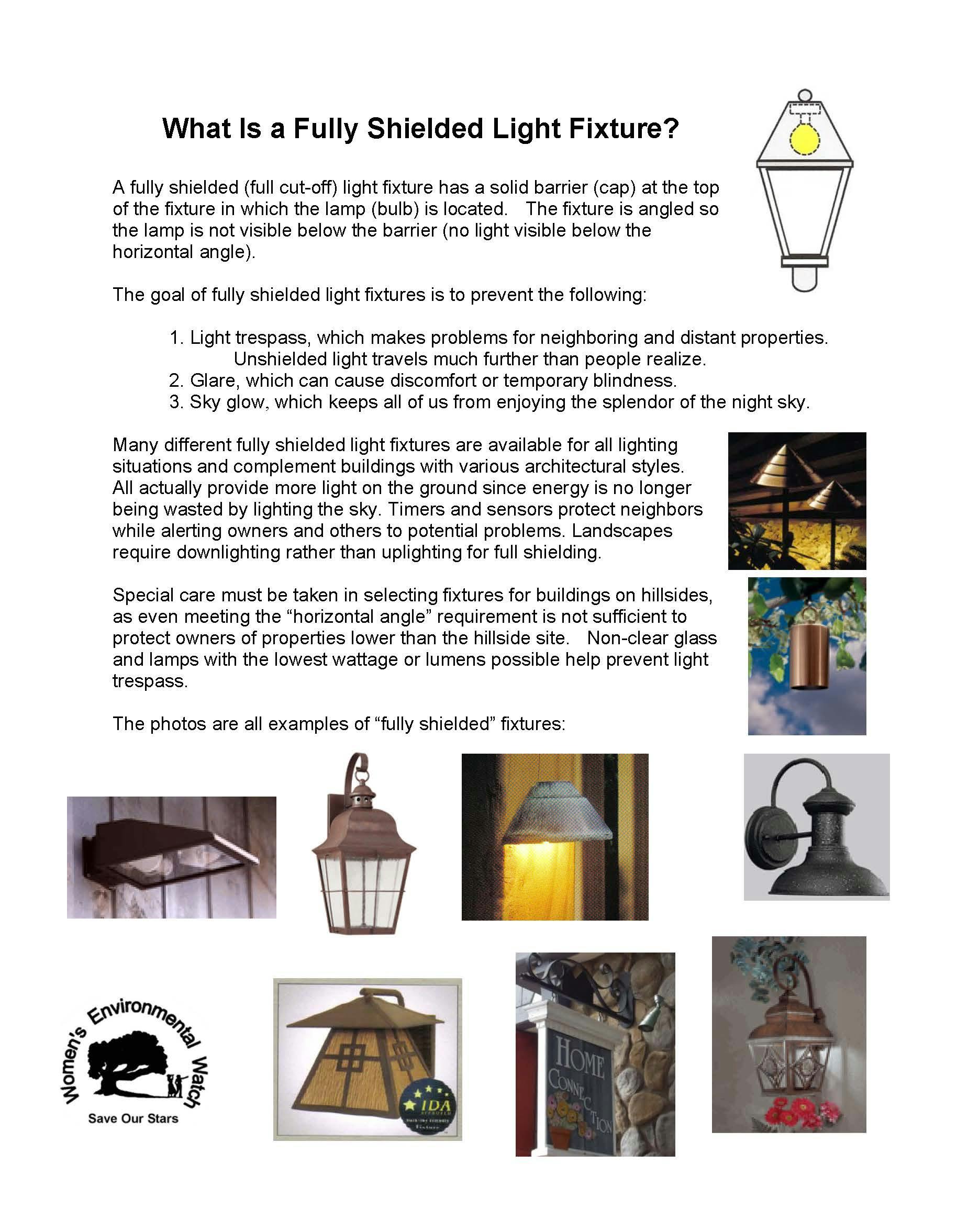 What is a fully shielded fixture?