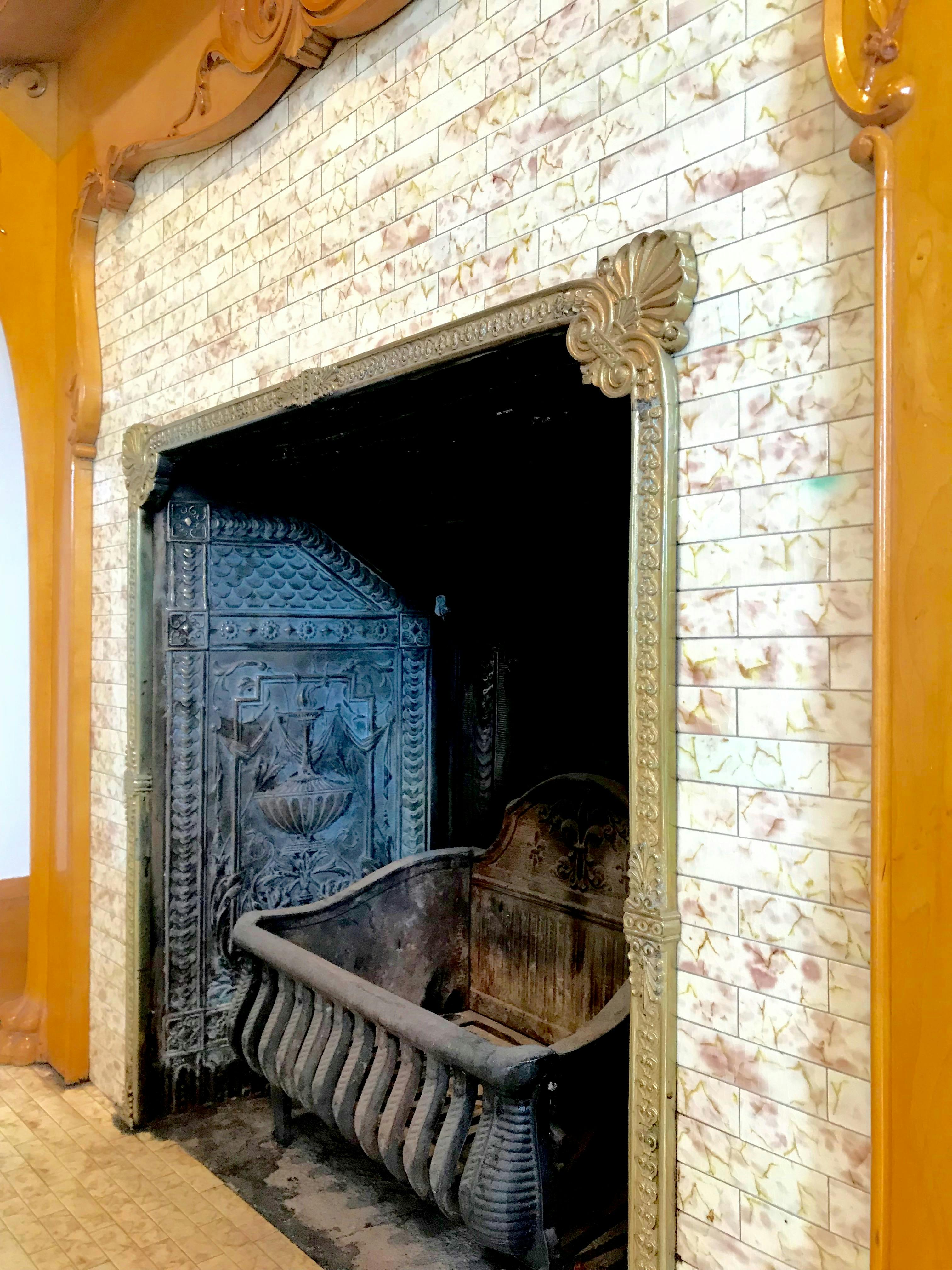Cast Iron Detail Inset Fireplace