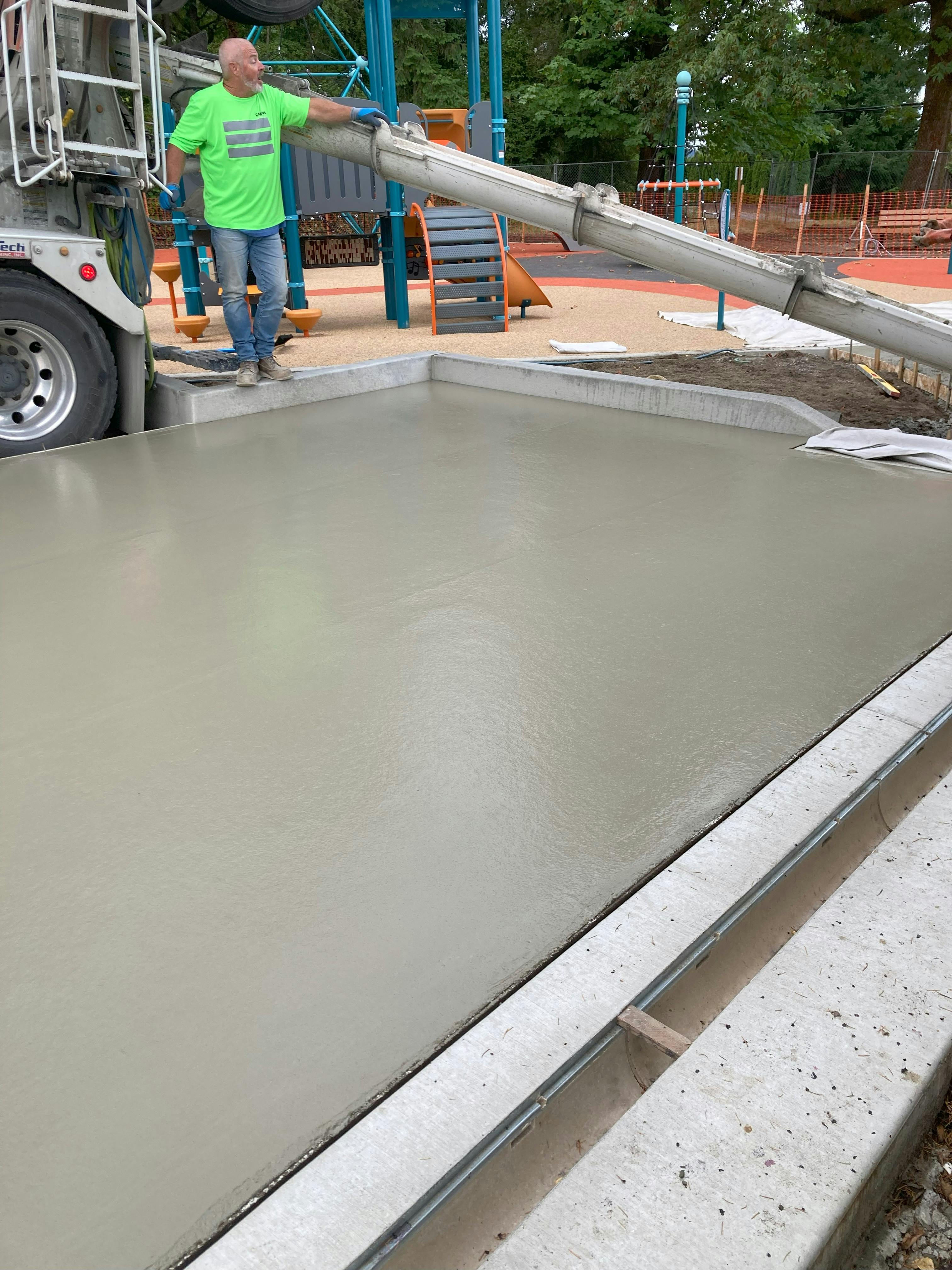 Pouring ADA parking stall