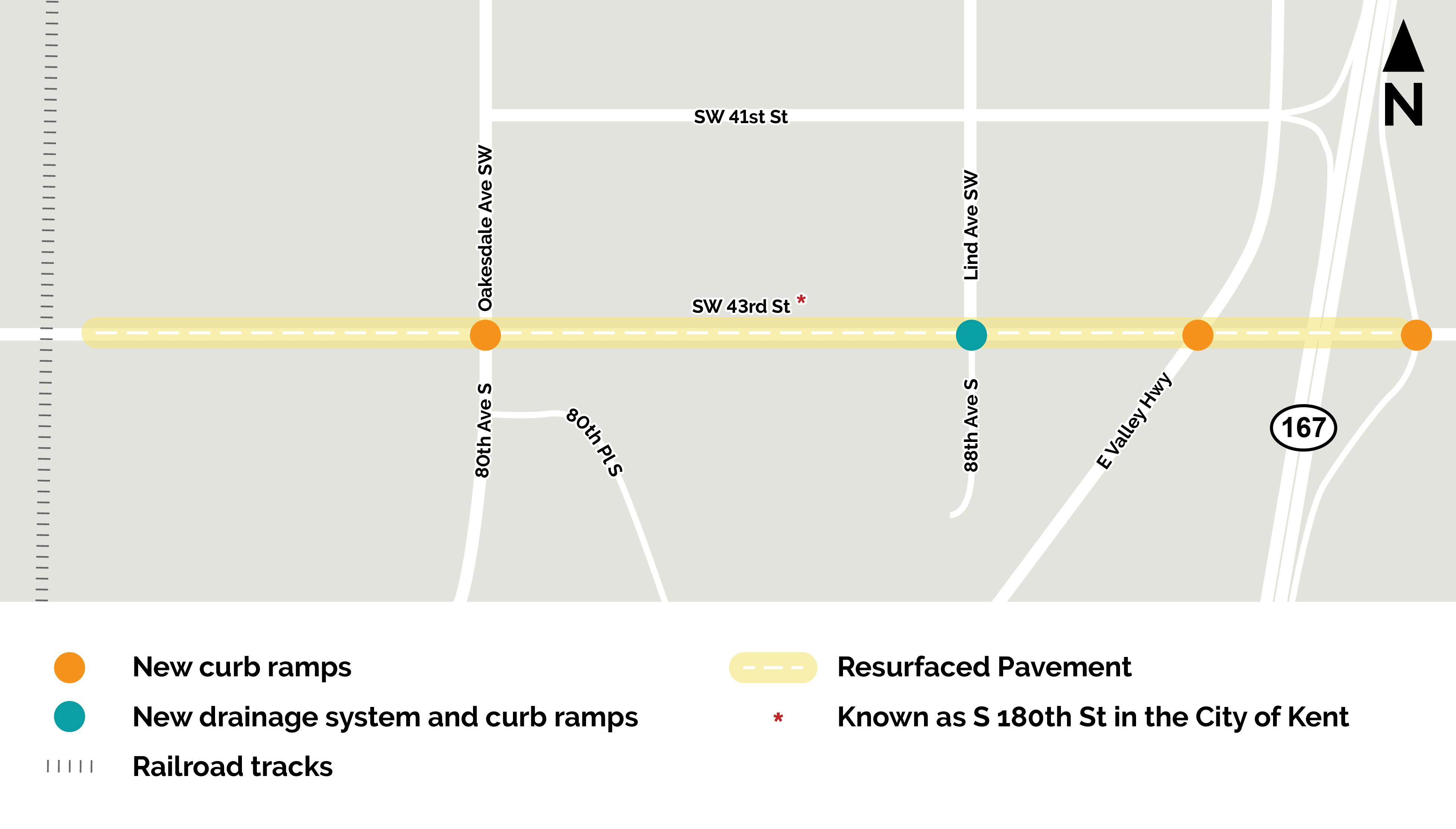 Map of construction and new upgrades
