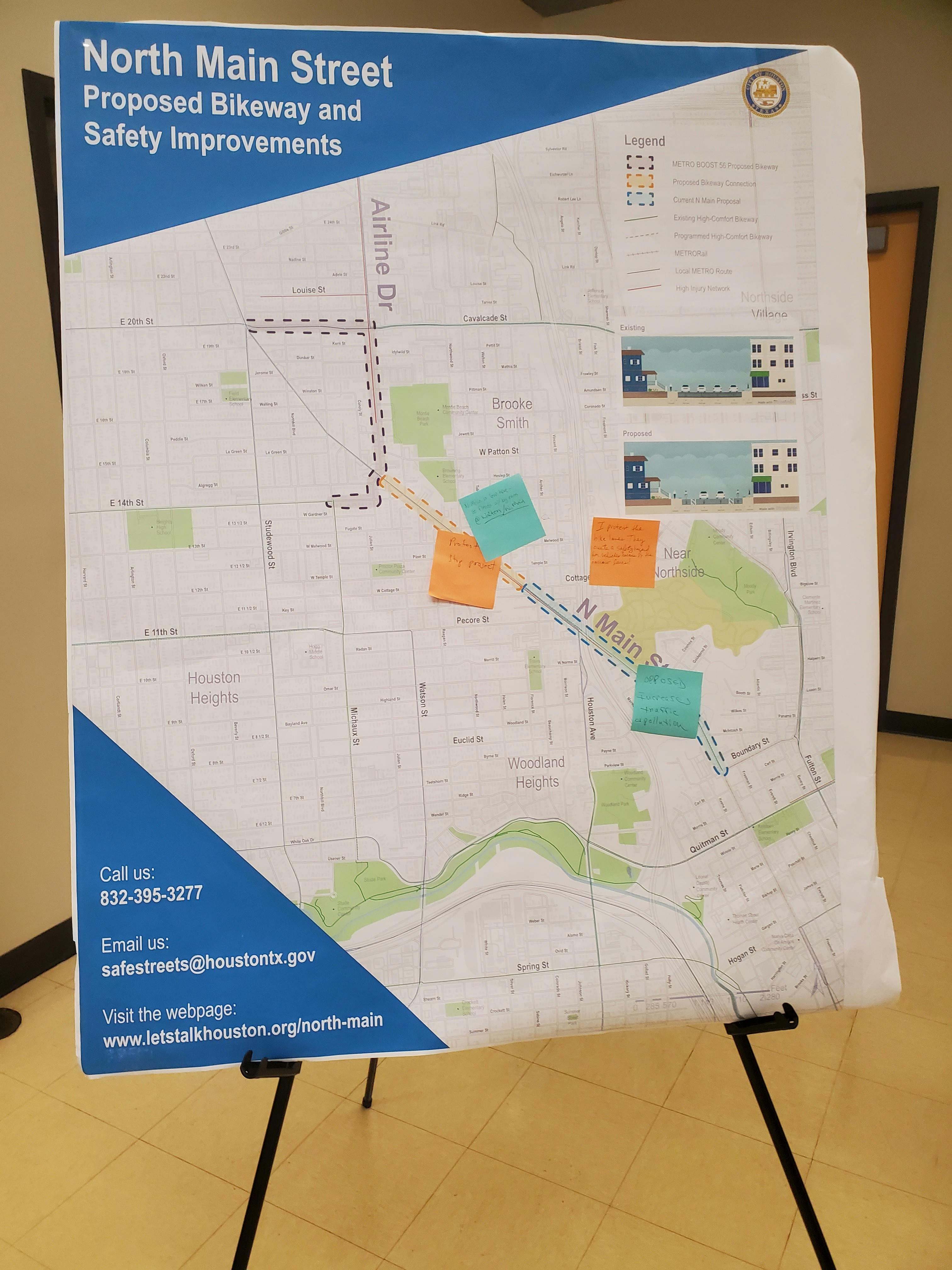 Proposed Bikeway and Safety Improvements Posterboard 1