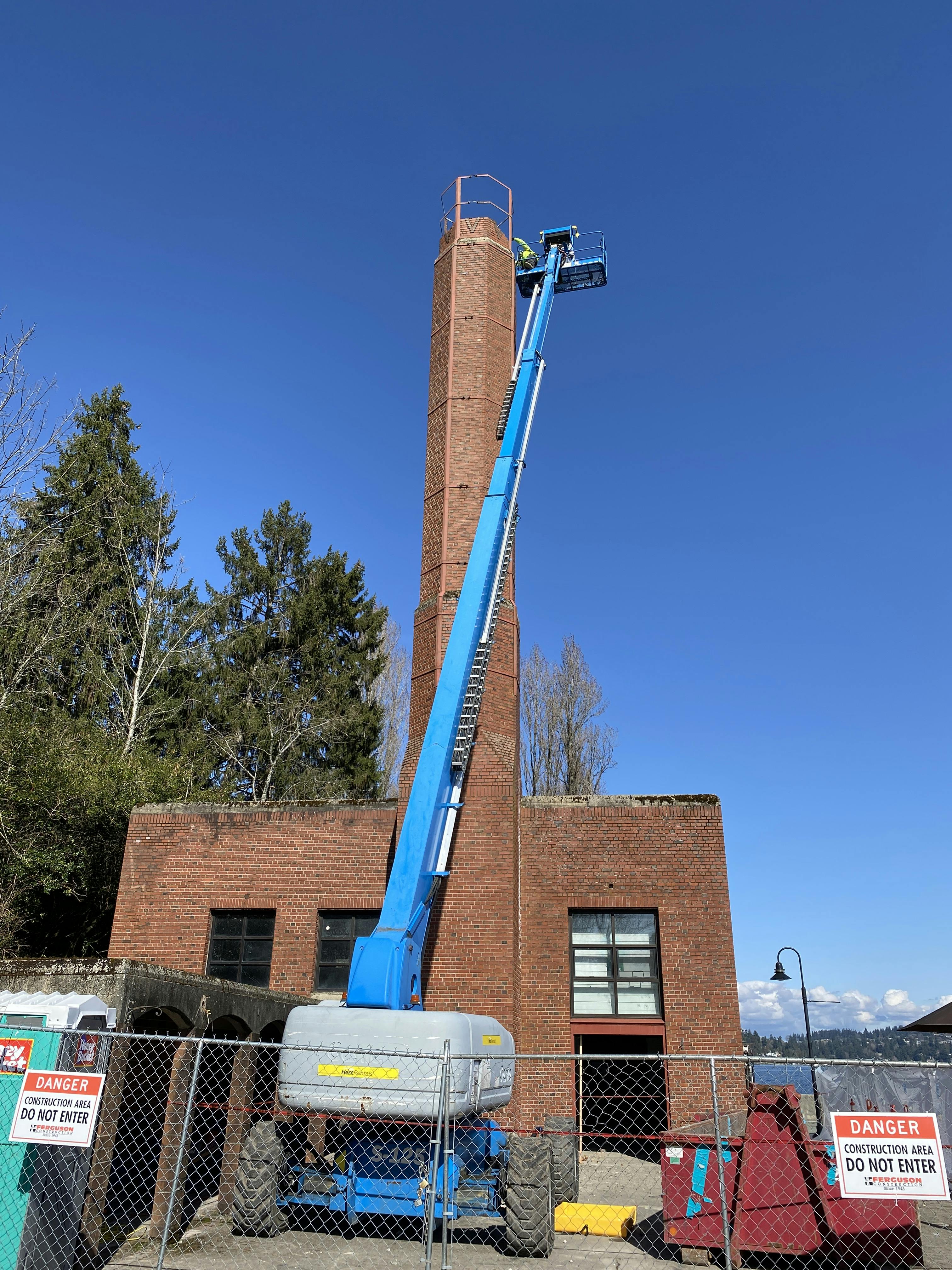 Boiler Building Chimney Renovation 2 (March 8, 2024)