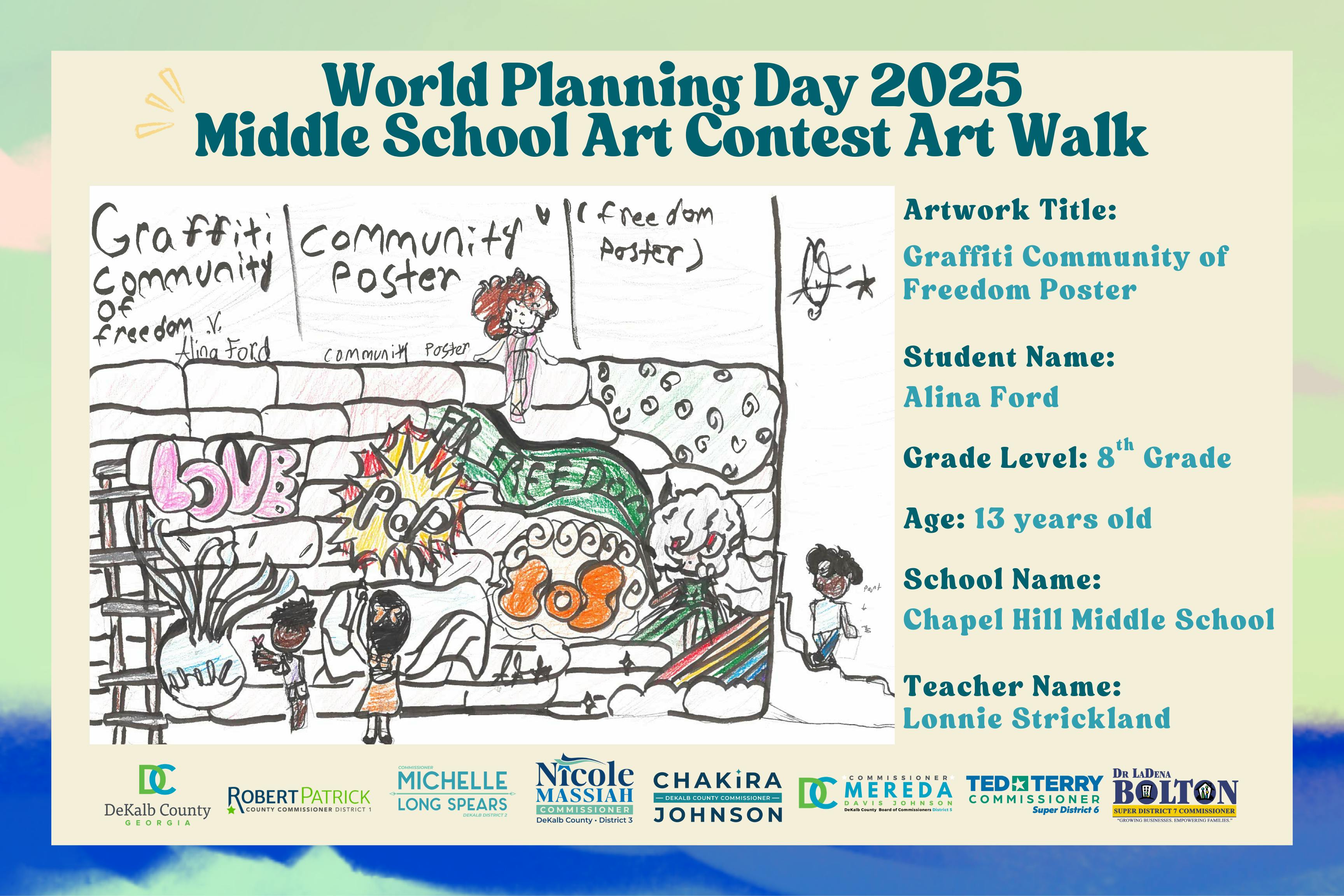 Graffiti Community of Freedom Poster by Alina Ford