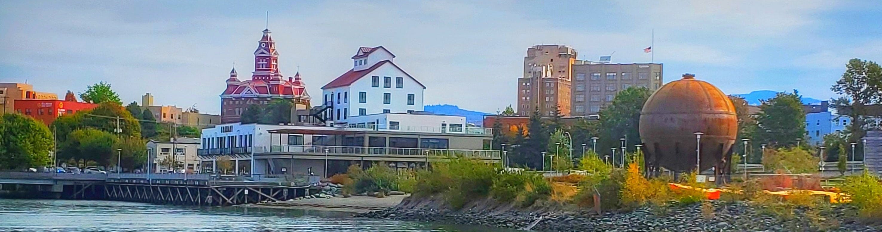 View of Bellingham Waterfront District from the water