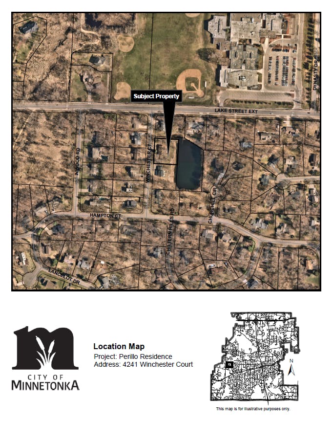 Satellite map showing location map on Winchester Court