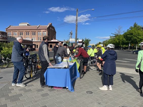 Public outreach at Riverfront park