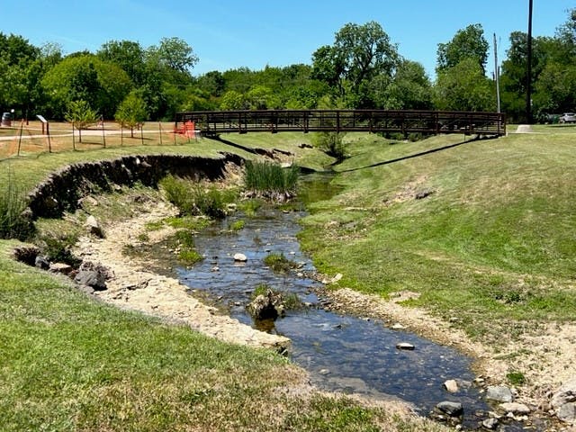 Cooper Creek erosion in Avondale Park (May 2023) 2