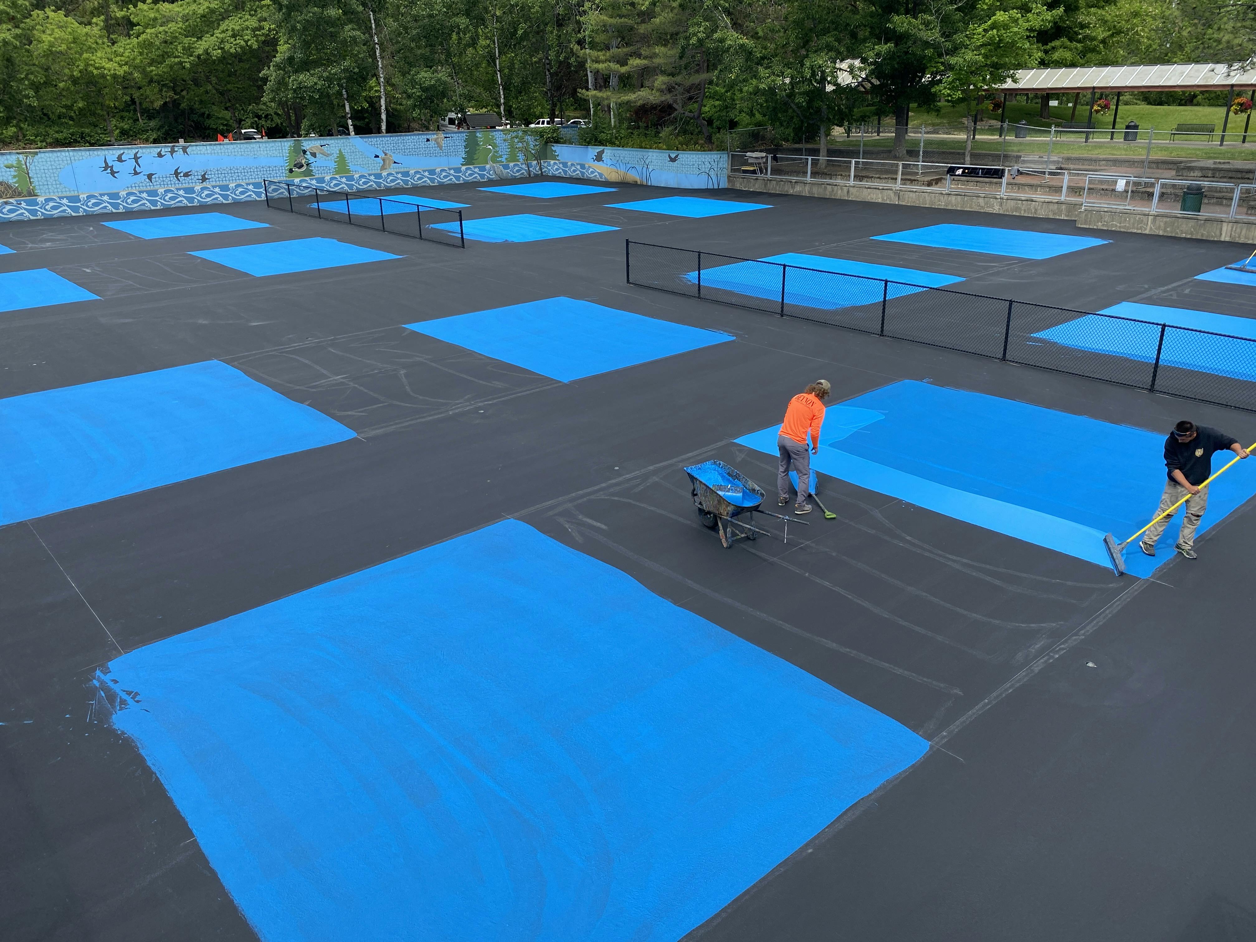 Applying acrylic surfacing