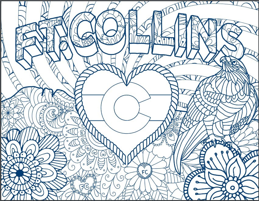 Print your own Fort Collins themed coloring page!