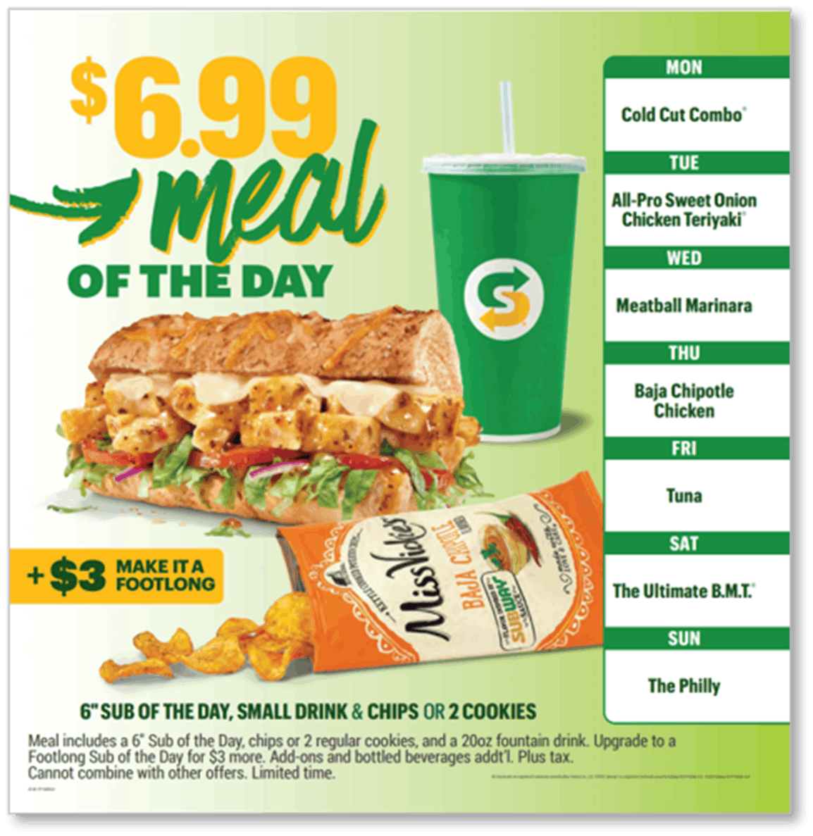 Subway (Eola, Farnsworth, and West Plaza locations)