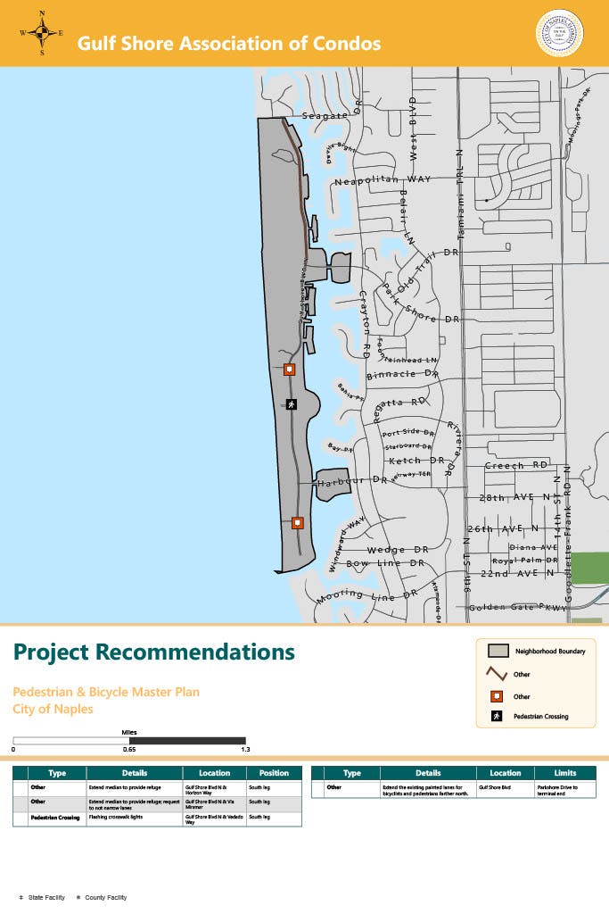 Gulf Shore Associations of Condos (GSAC) Neighborhood Map