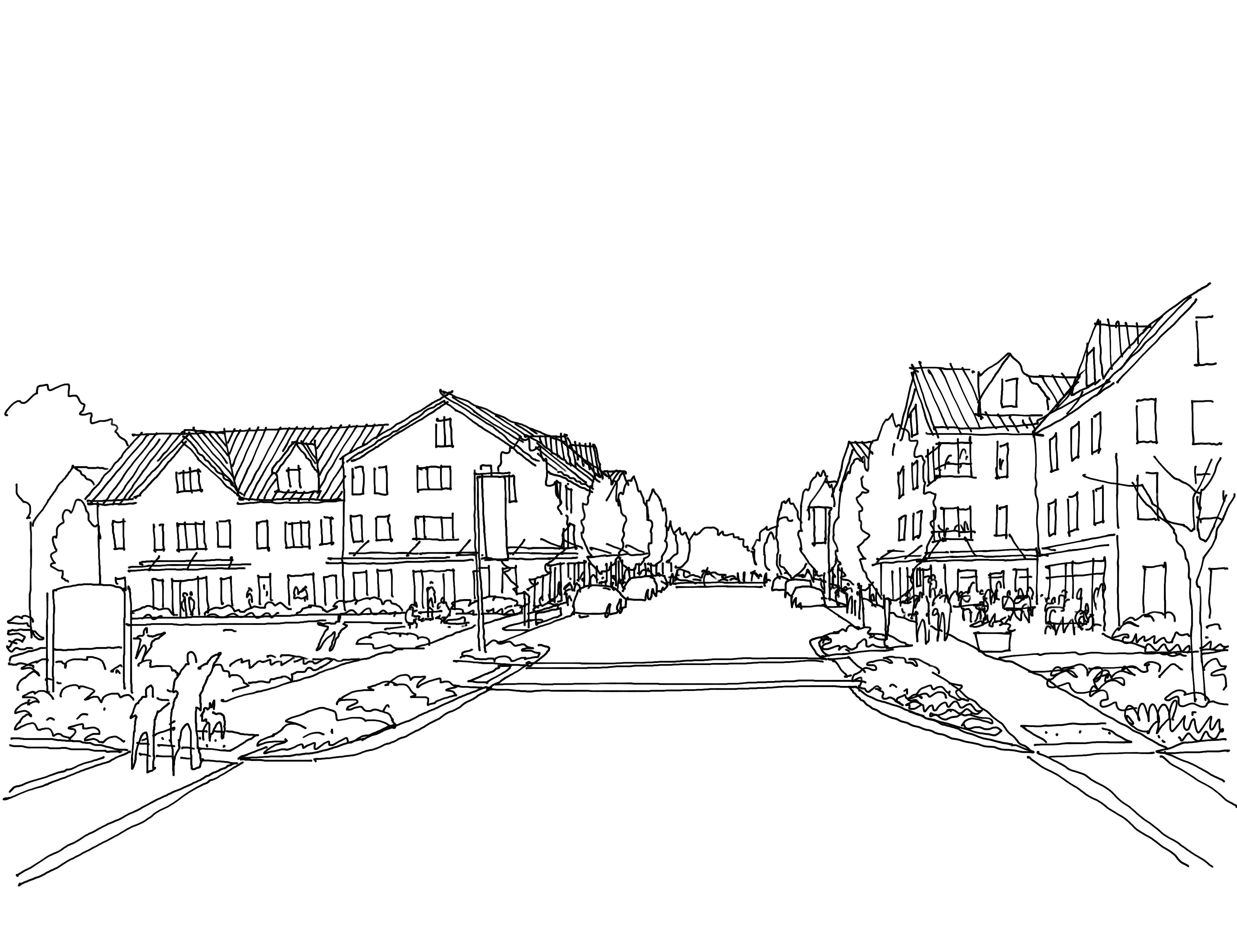 Main St Sketches Map Room The Villages Master Plan