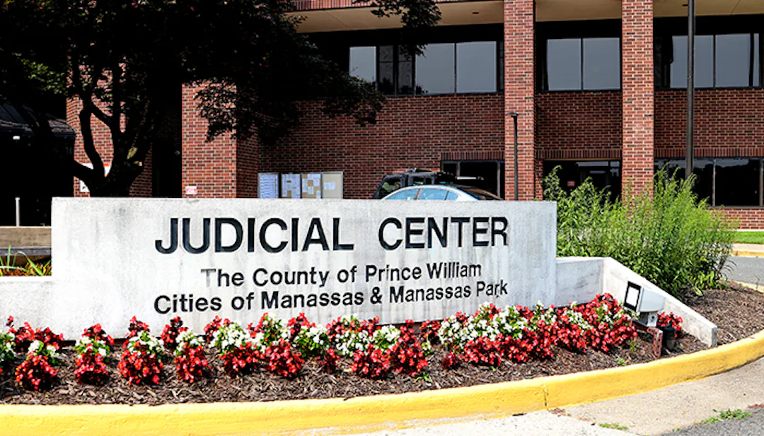 Exterior signage of the Prince William County Judicial Center