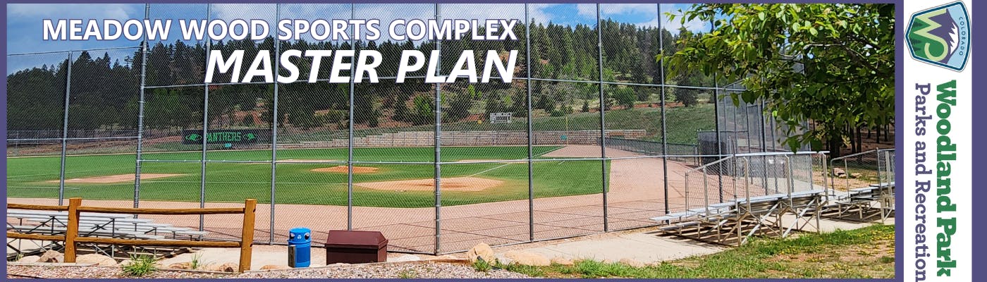 photo shows a baseball field at meadow wood sports complex in Woodland Park, CO