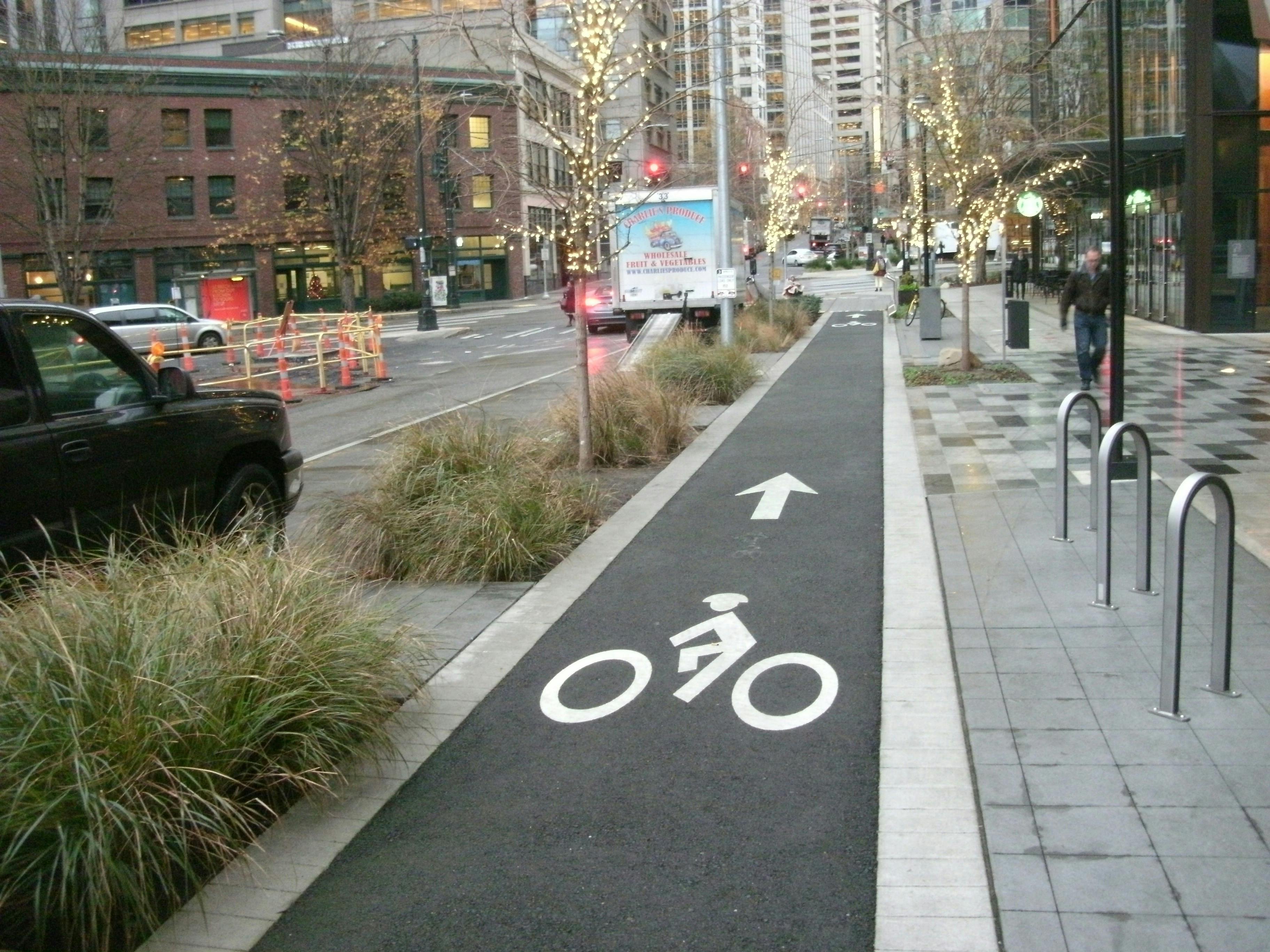 Protected Bike Lane Example