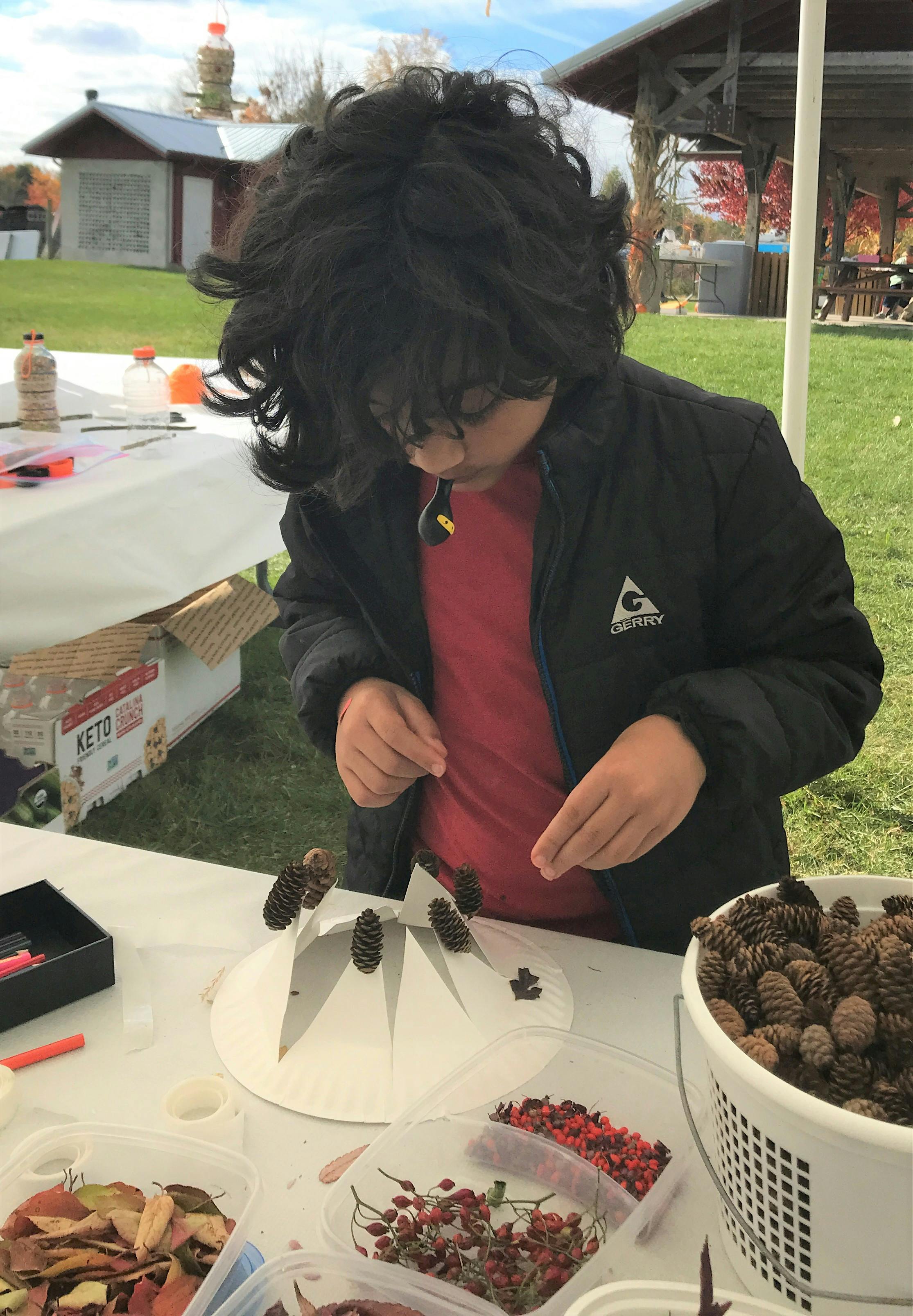 Creating a pine cone crown.jpg