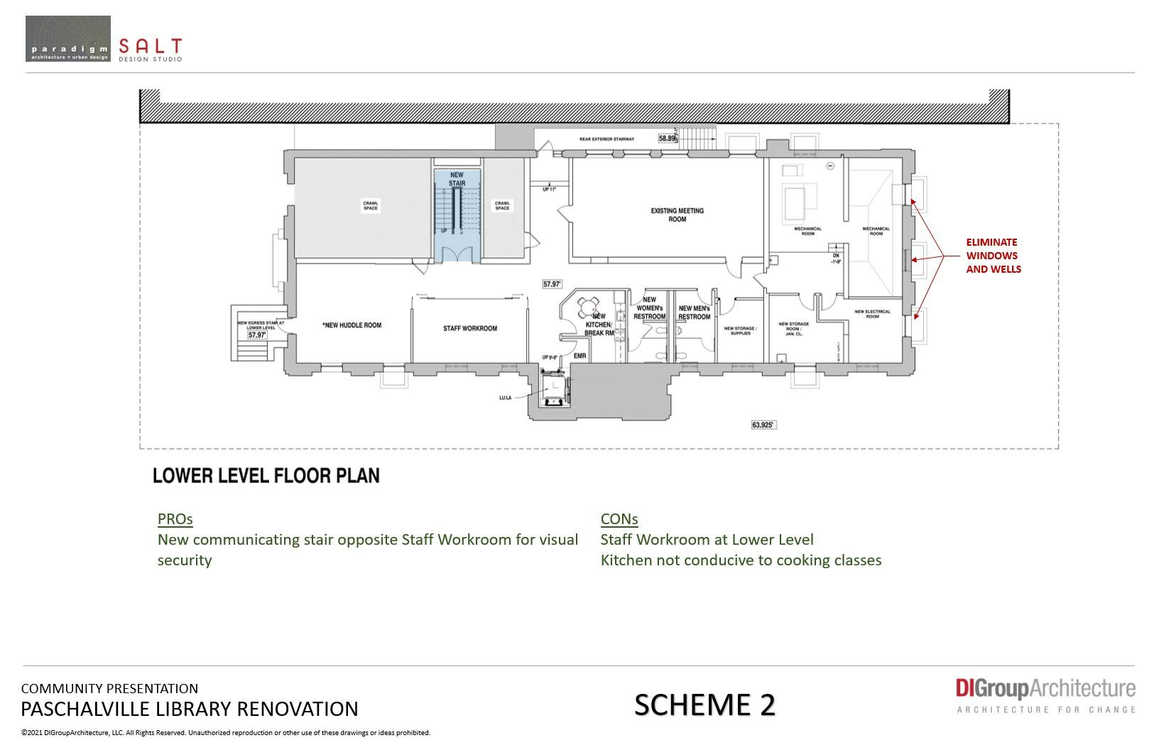 Lower Level Floor Plan - Scheme 2