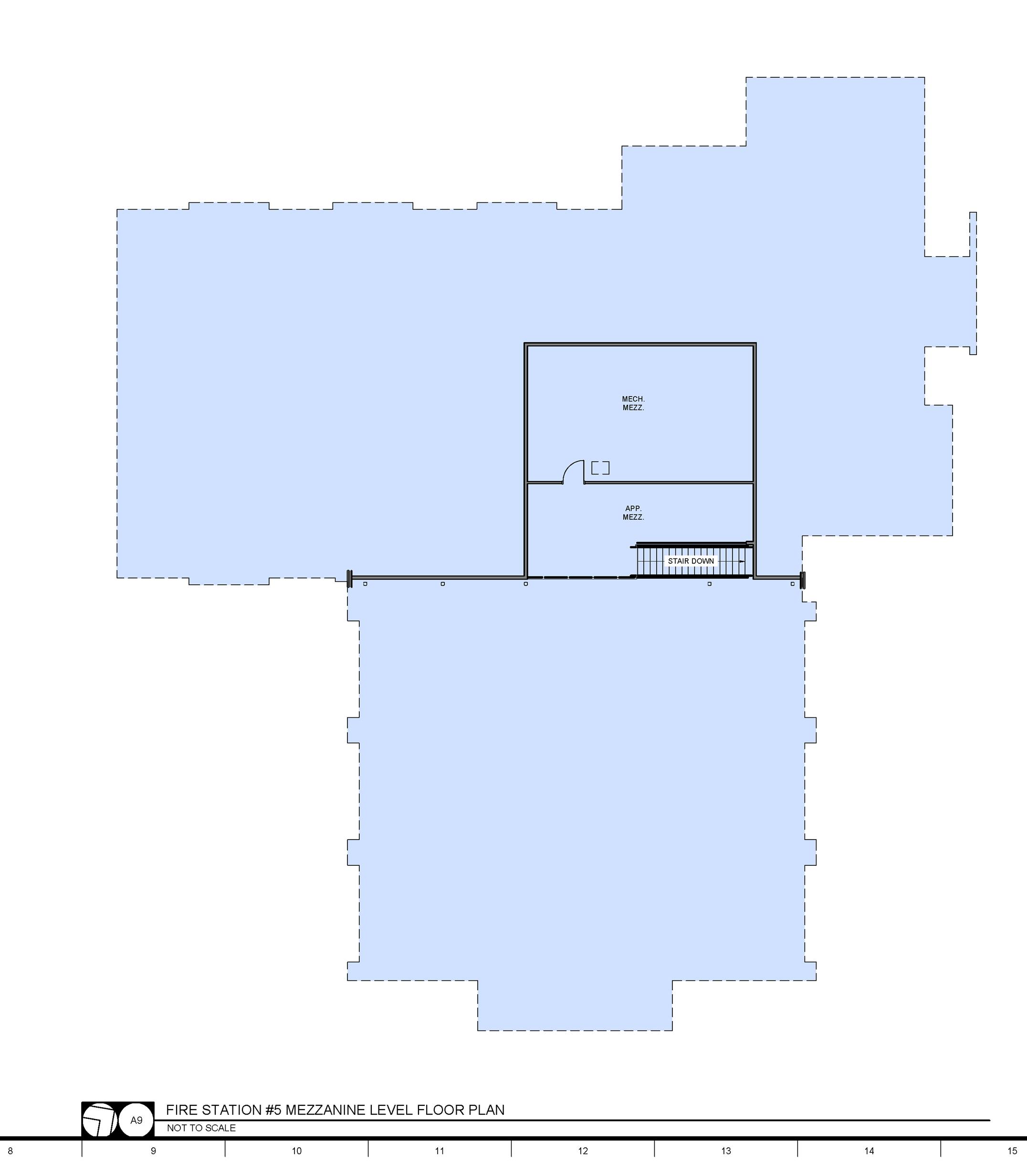 Fire Station No. 5 mezzanine level floor plan.png