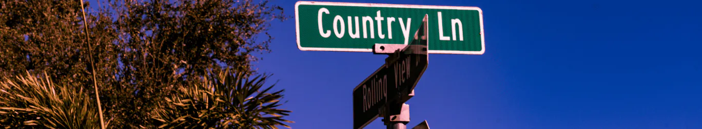 Photo of County Lane street sign