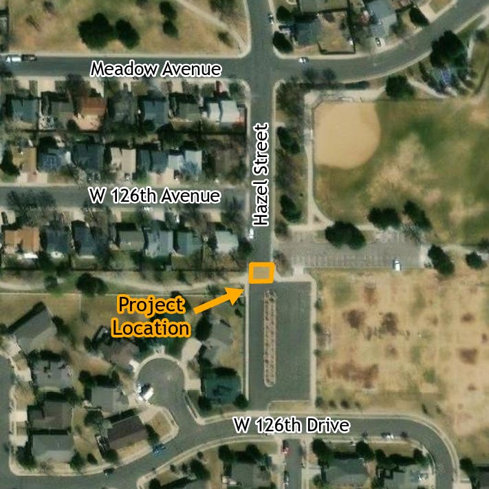 Vicinity Map - Project location outlined in yellow