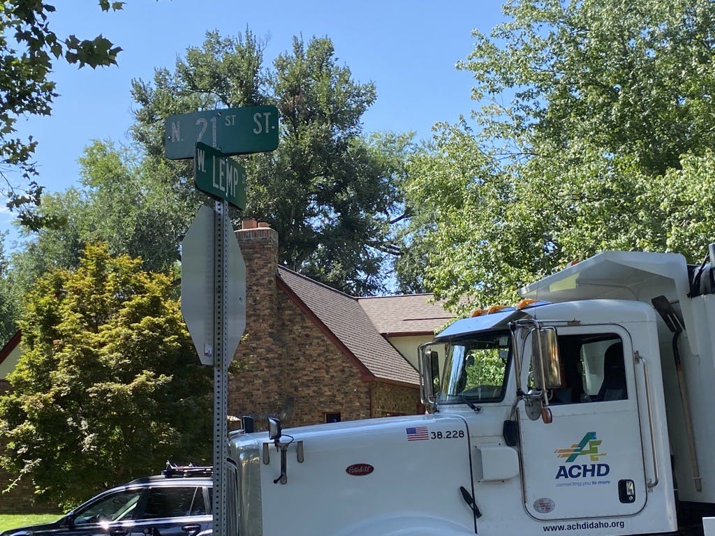 21st and Lemp with ACHD truck on August 25