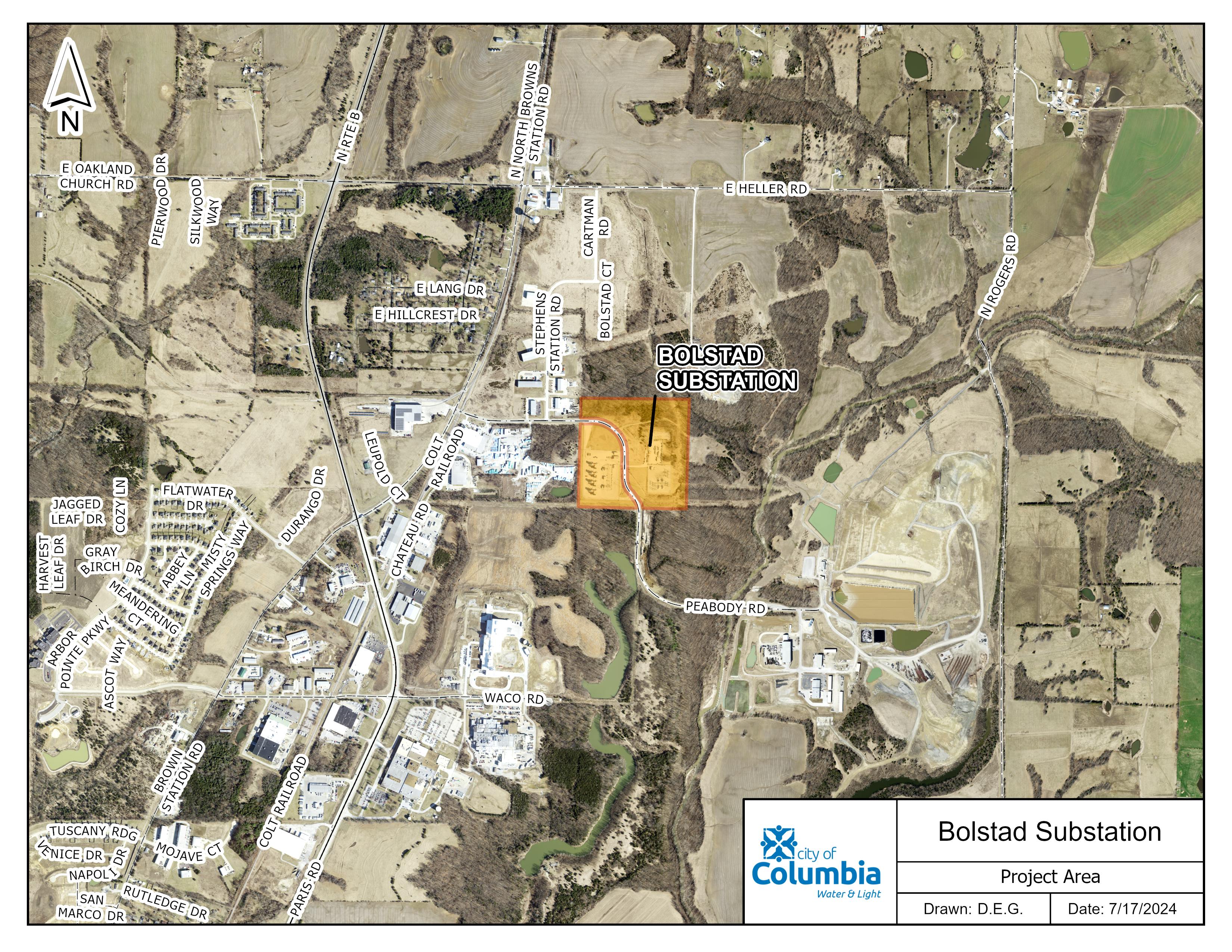 Bolstad Substation location map.png