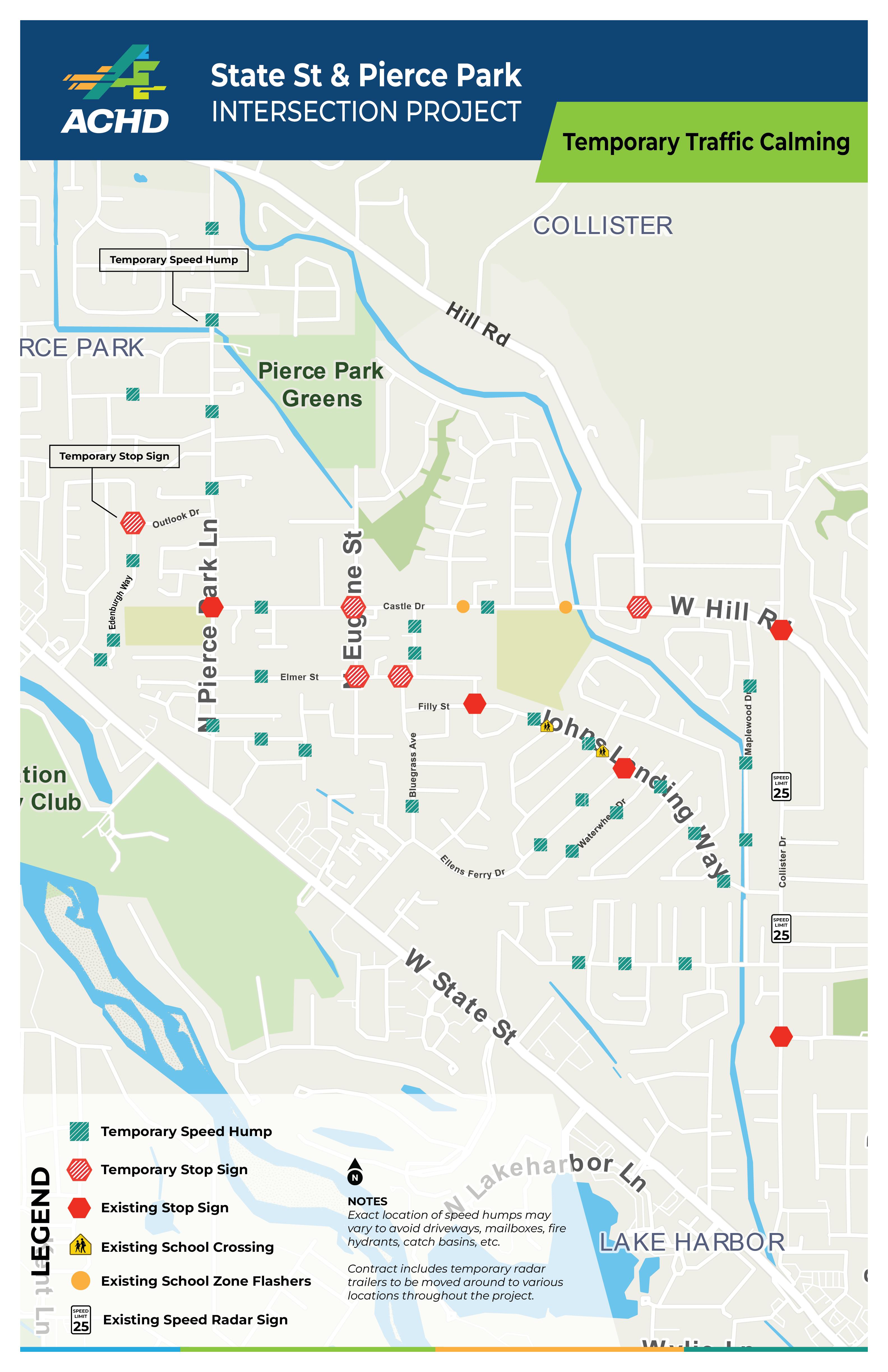 State and Pierce Park Traffic Calming Map 