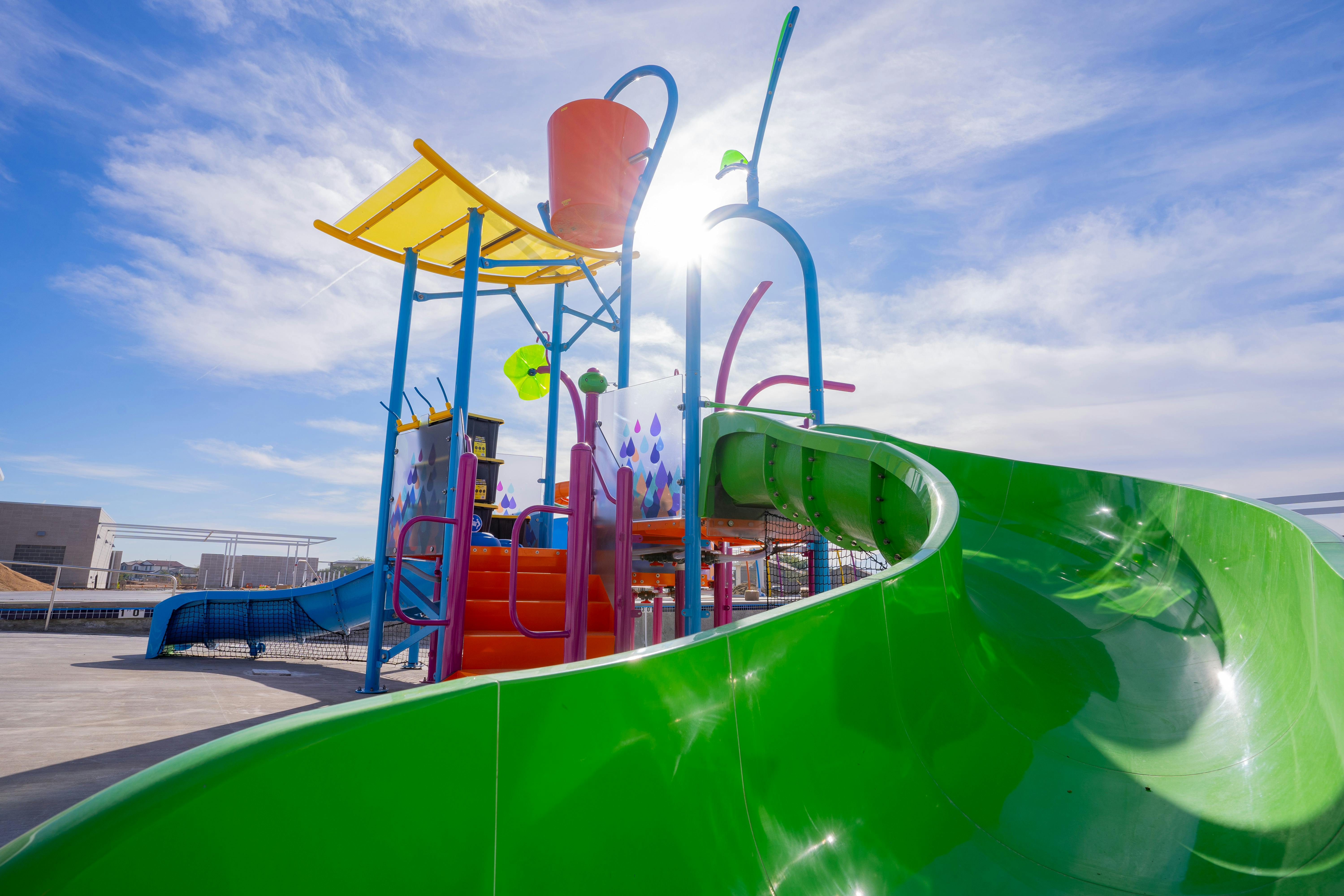 Play structure in the recreation pool