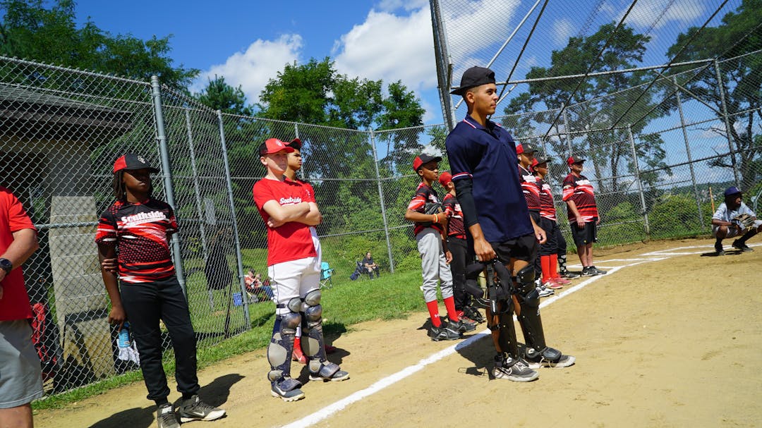 Players prepare to start the 2024 Josh Gibson 12U Negro Leagues Classic
