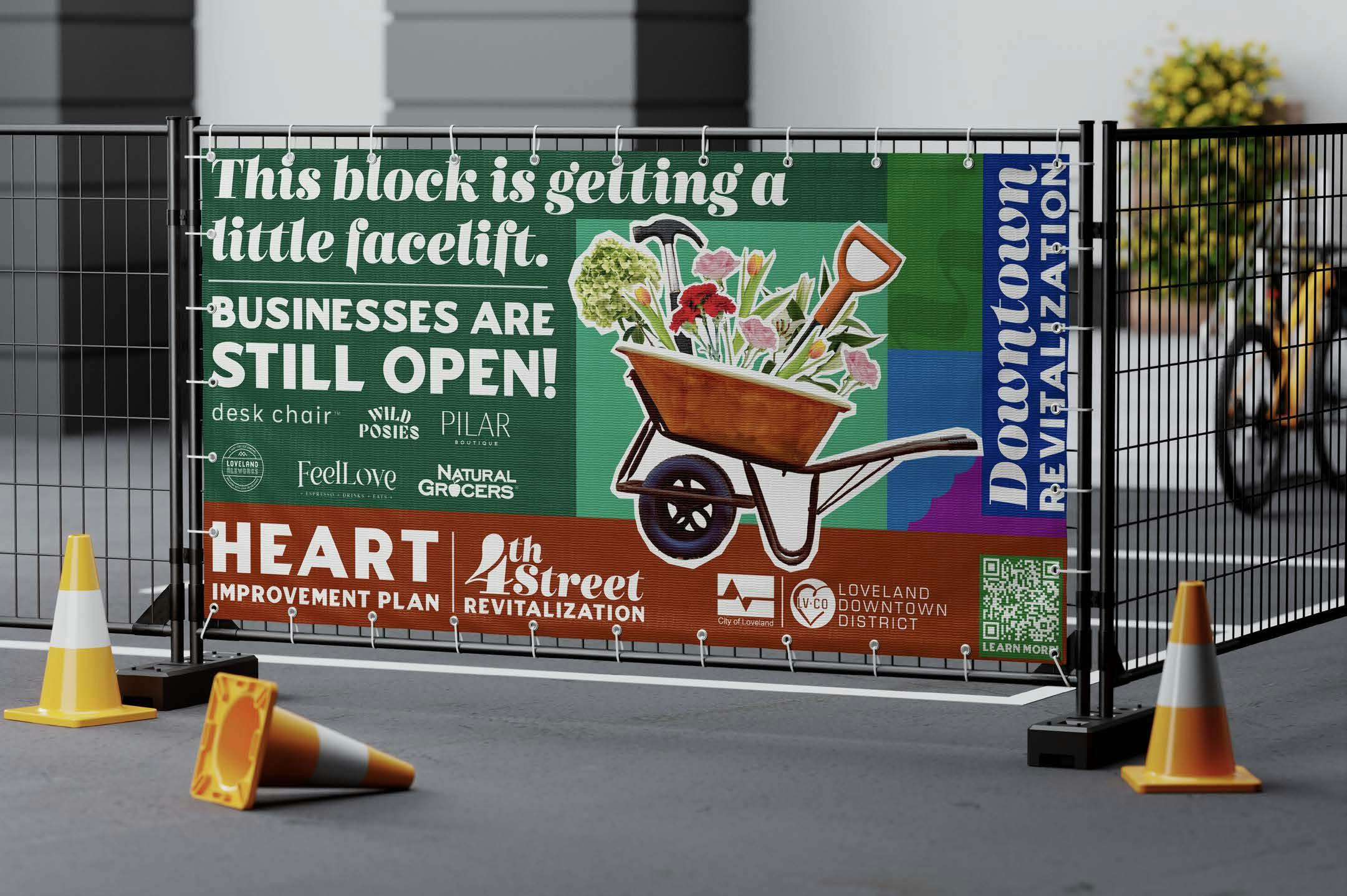 New exterior banner signage being developed for the 4th Street Revitalization project.