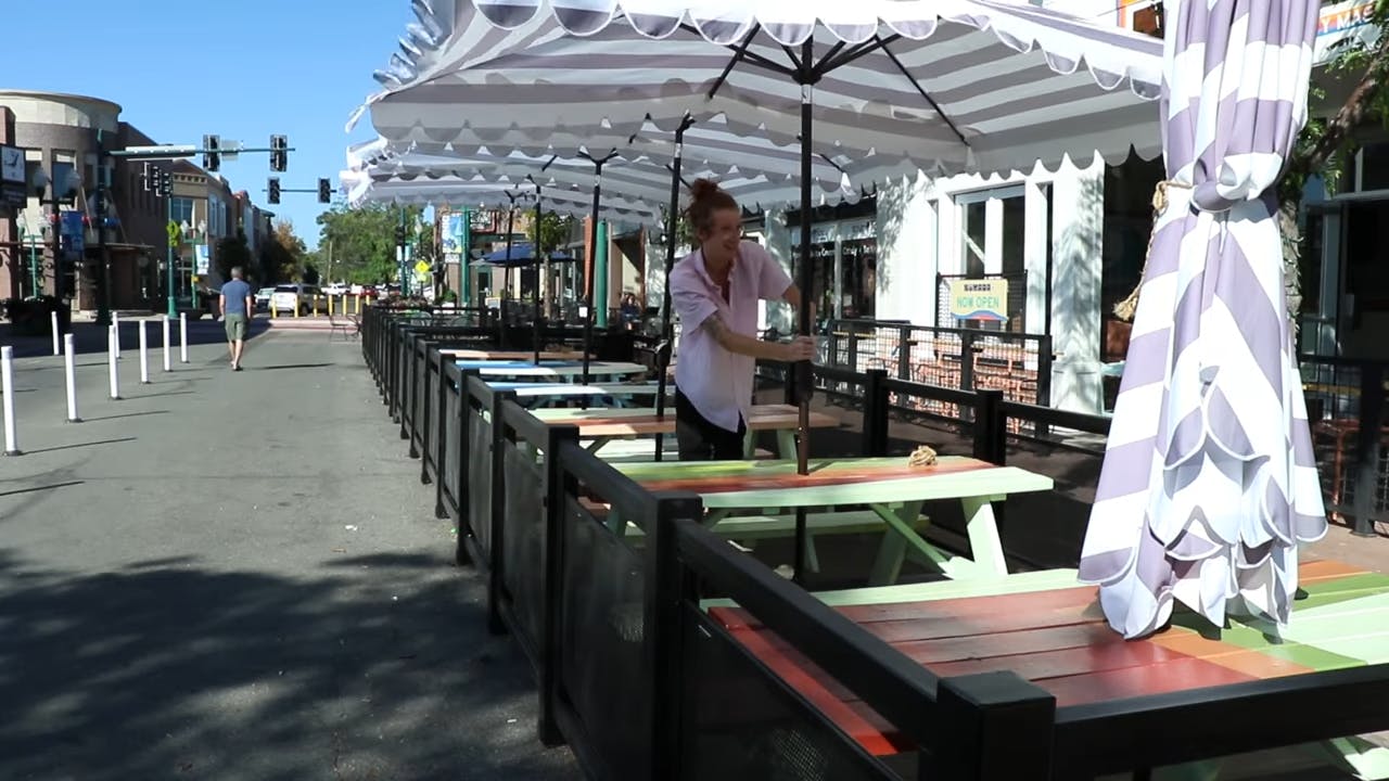 Example of new outdoor seating