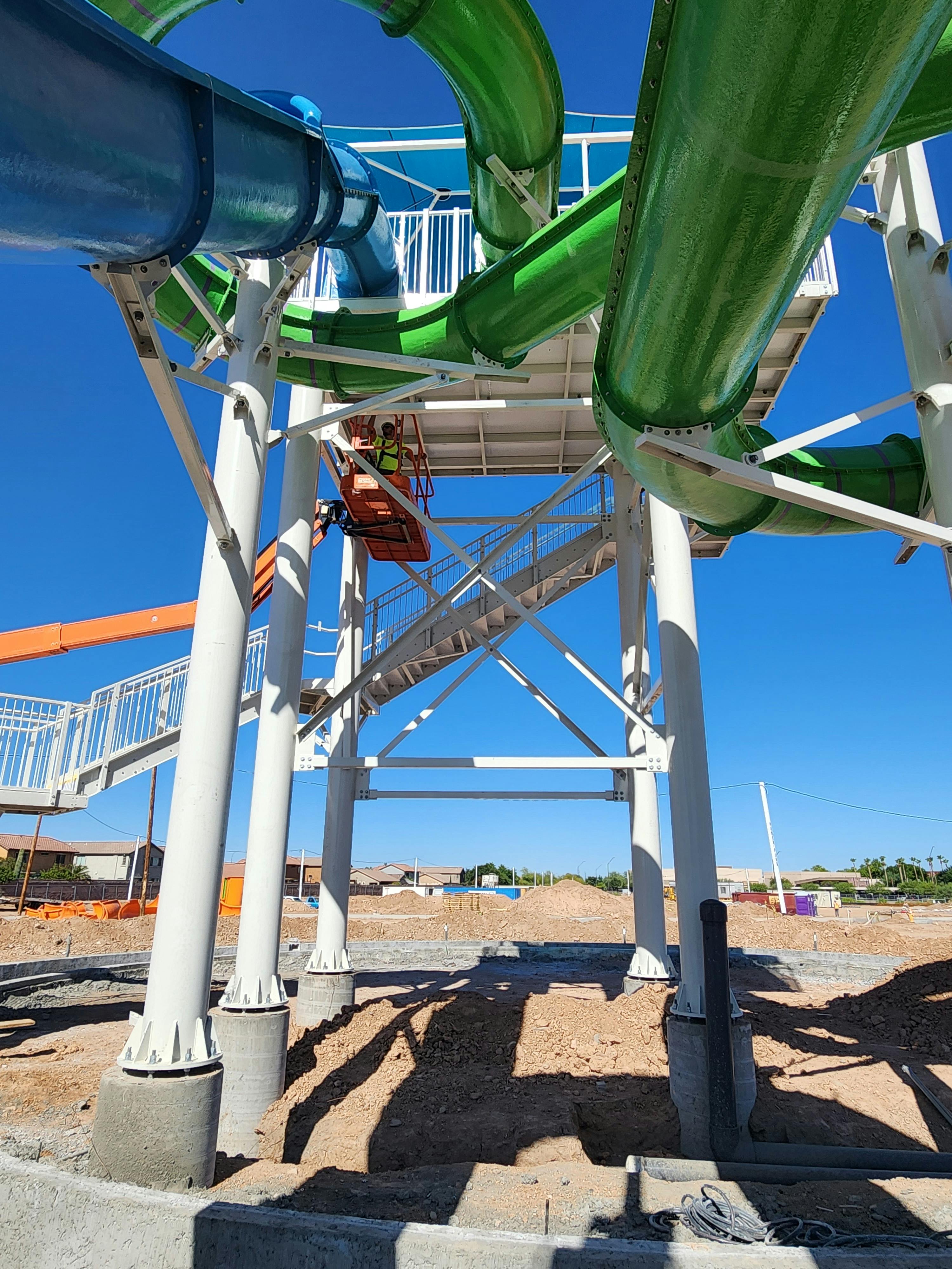 June 20 cleaning of slide tower steel.jpg