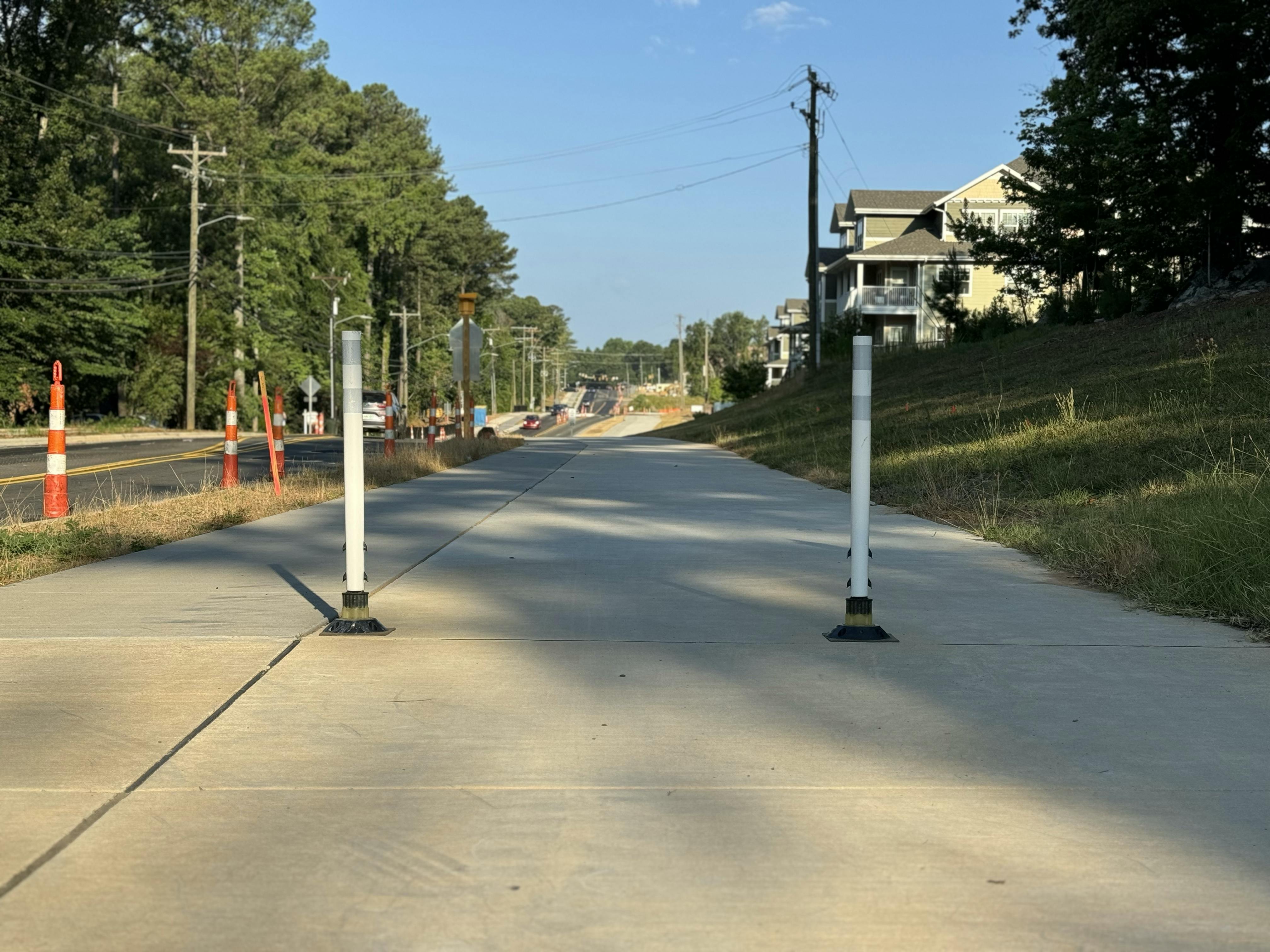 Bollards on bike/pedestrian path