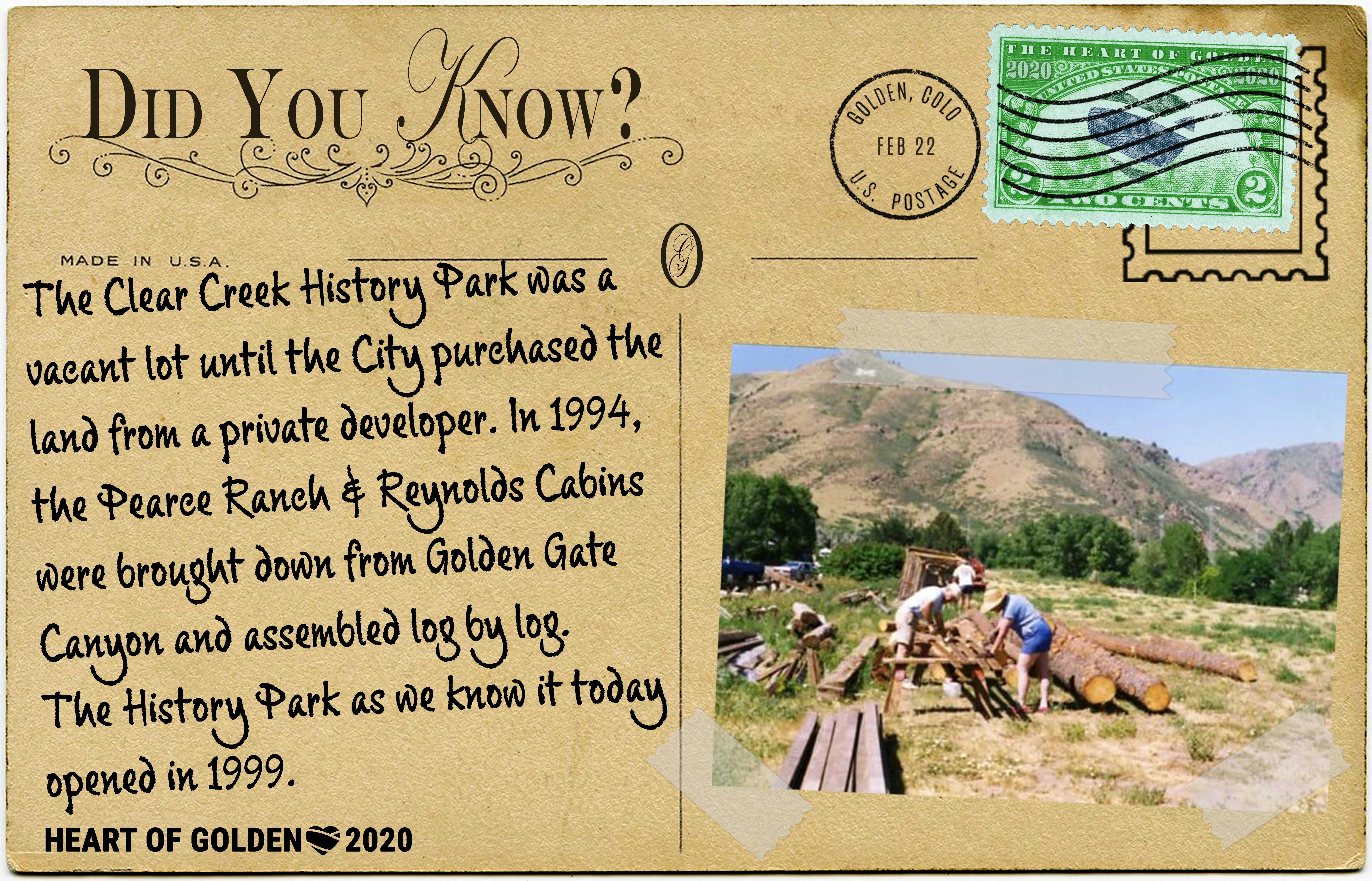 The Golden History Park was a vacant lot until the City purchased it in the early 90's!