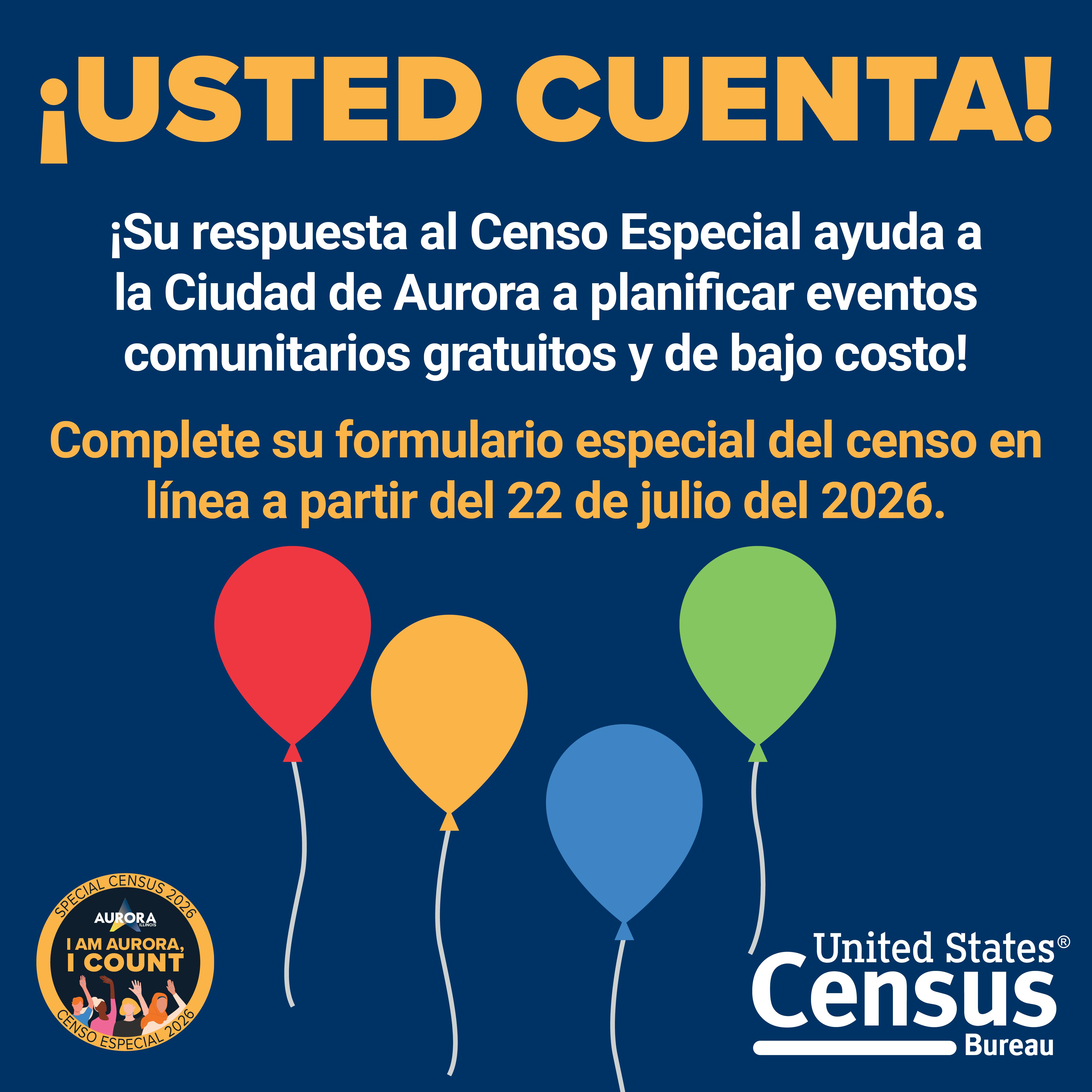 ¡Los Eventos comunitarios se llevan a cabo con la ayuda del Censo Especial!