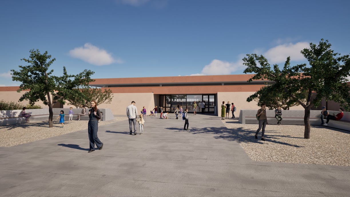 Updated Rendering of Library South Entrance