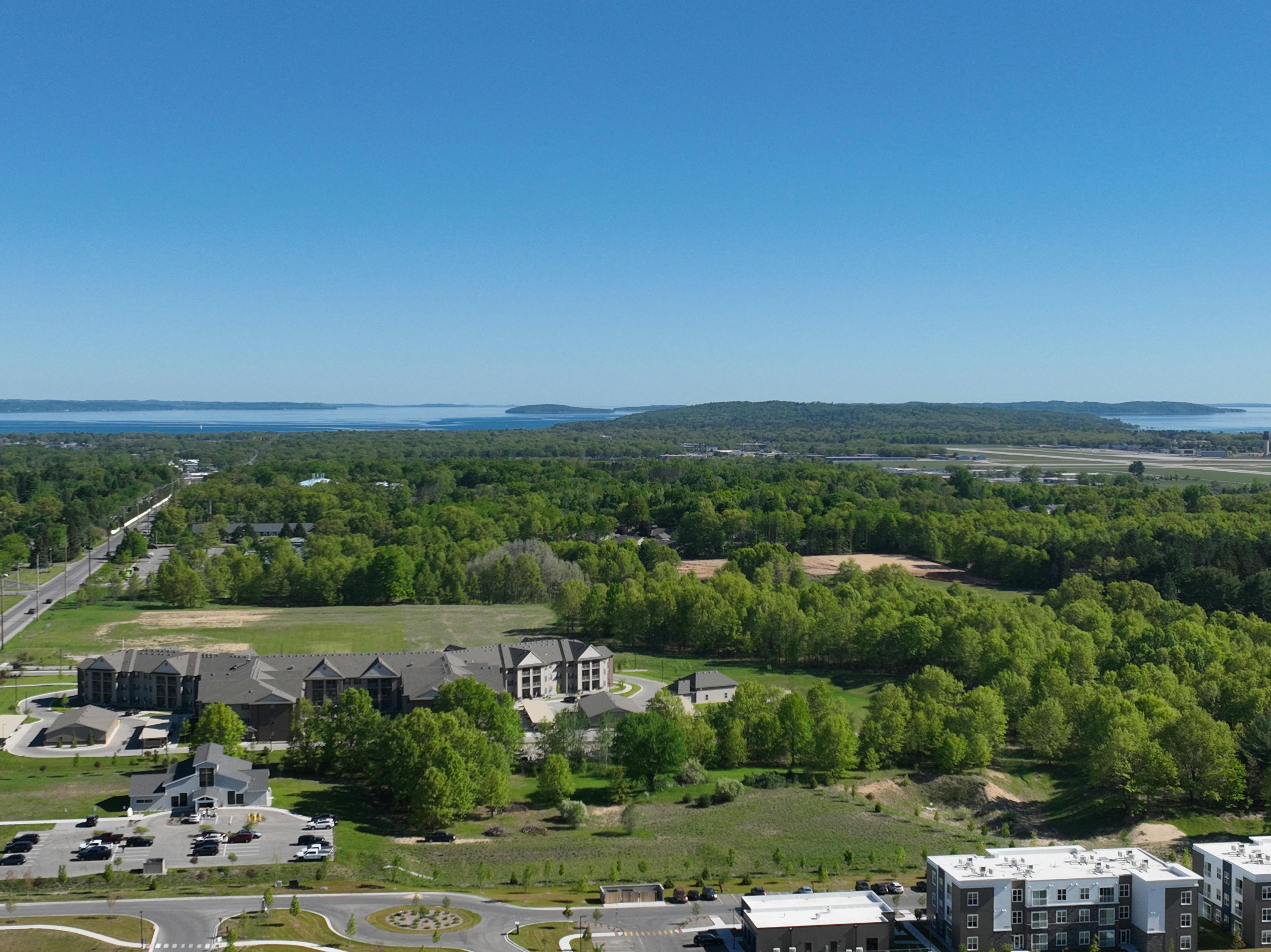 Aerial View from South of Site Facing North