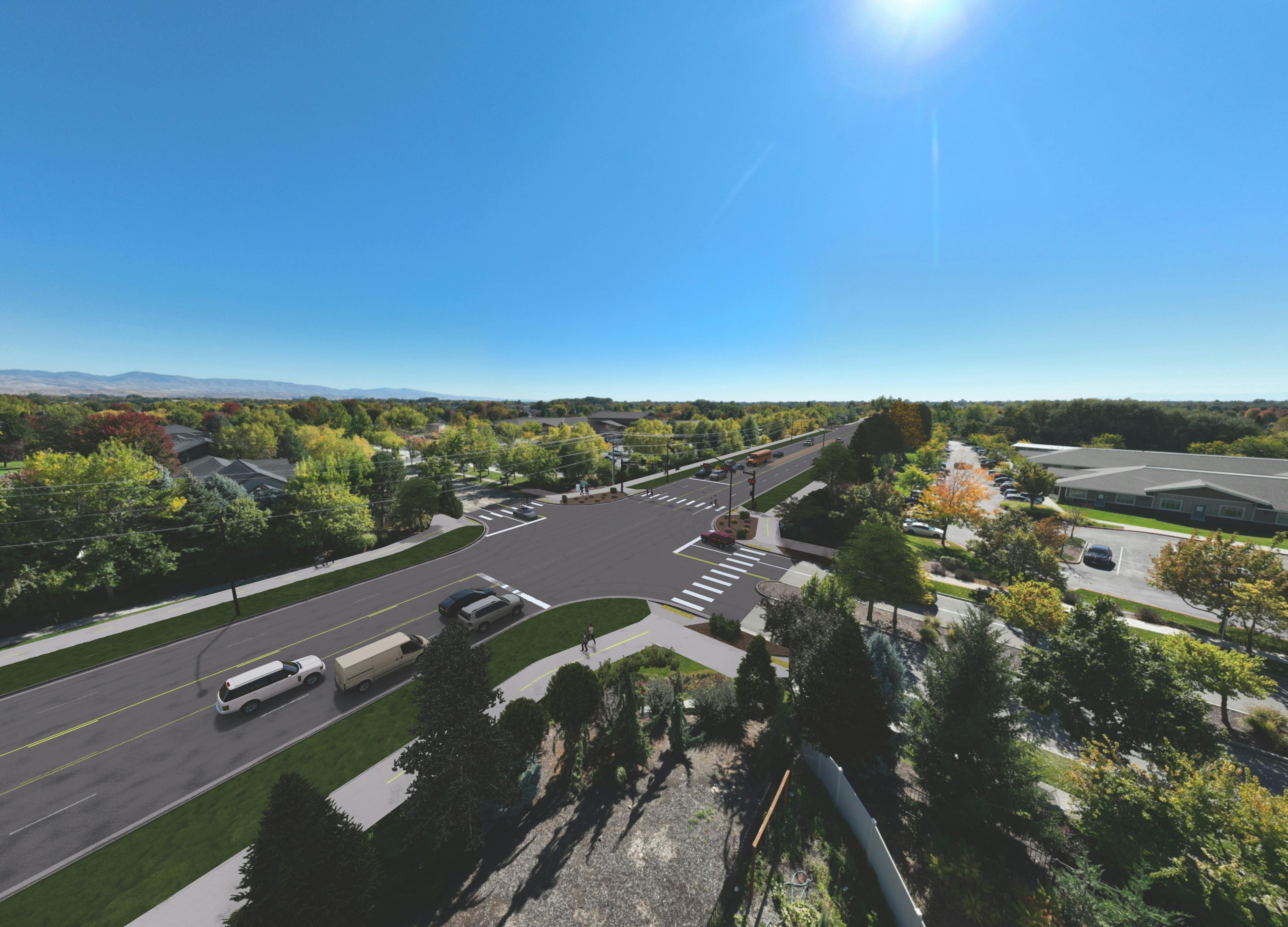 Rendering - Linder Road, facing southeast