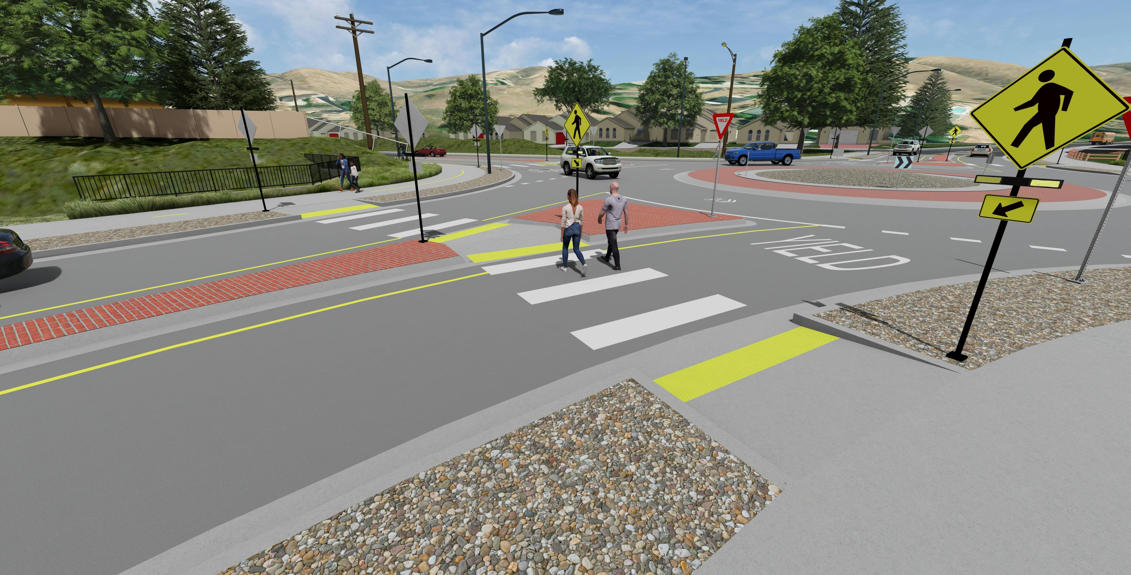 Pierce Park and Hill Rd Roundabout crosswalk area.jpg