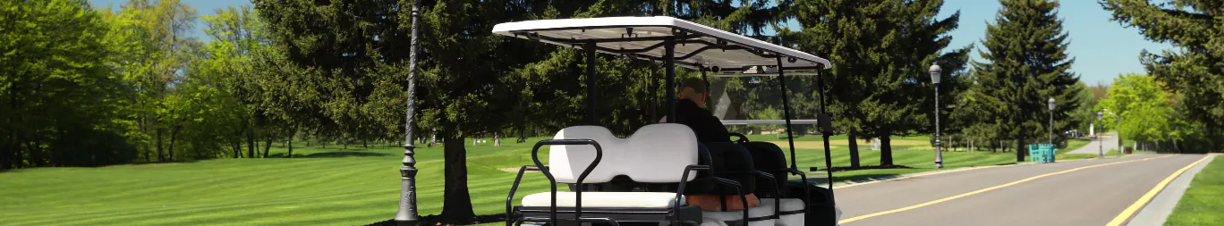 Golf cart on road