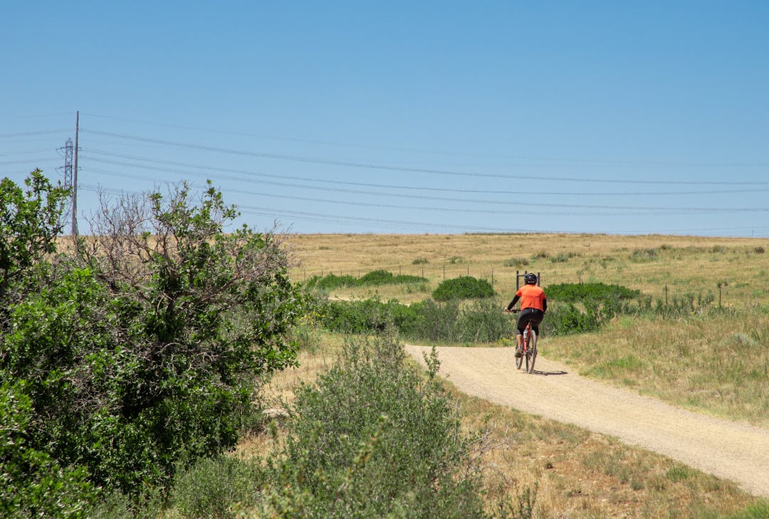 Biker on a trail in Lone Tree