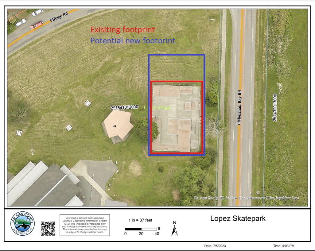 Site plan for new park