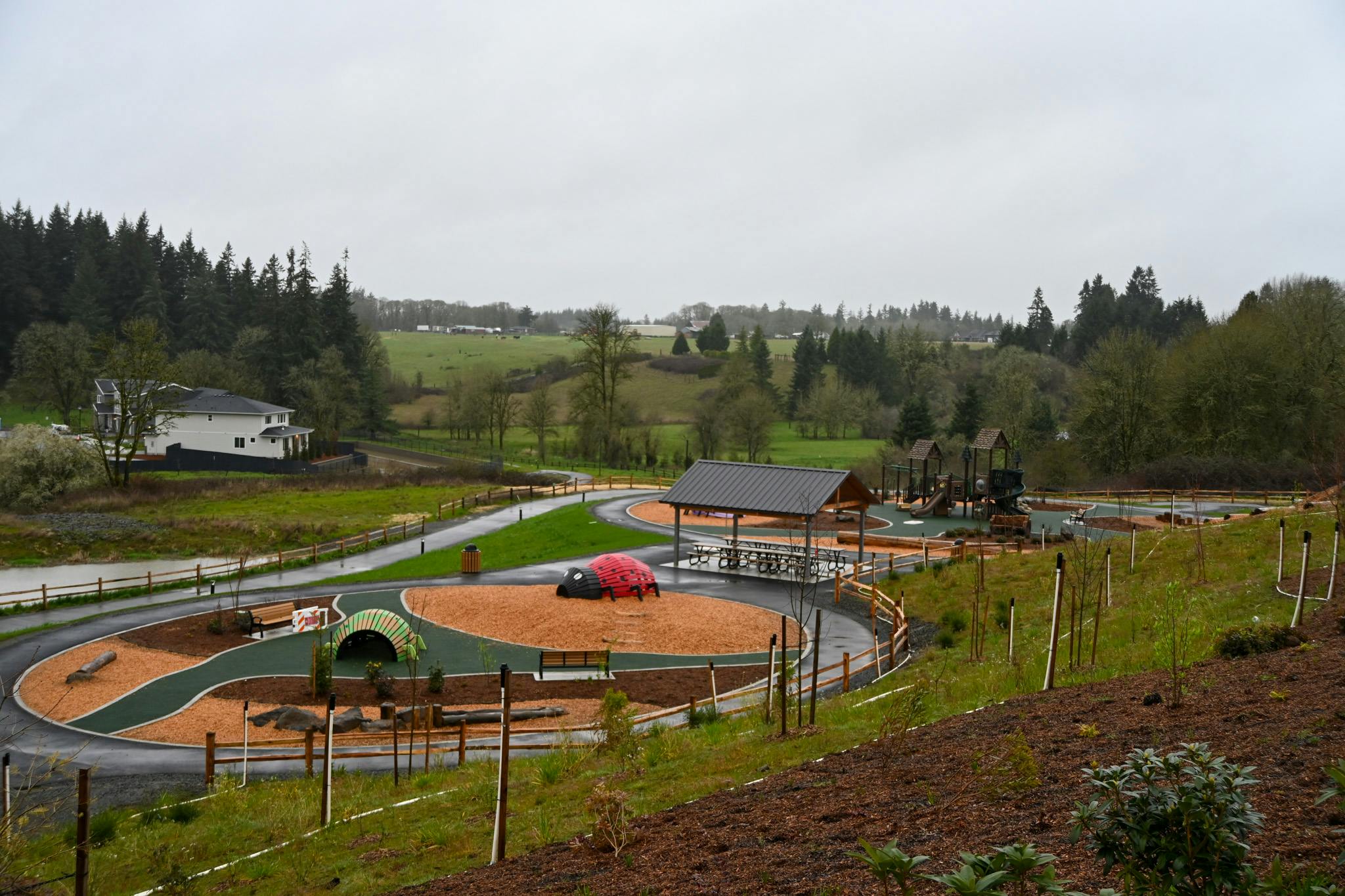 The play area at Storybook Hollow Park. 