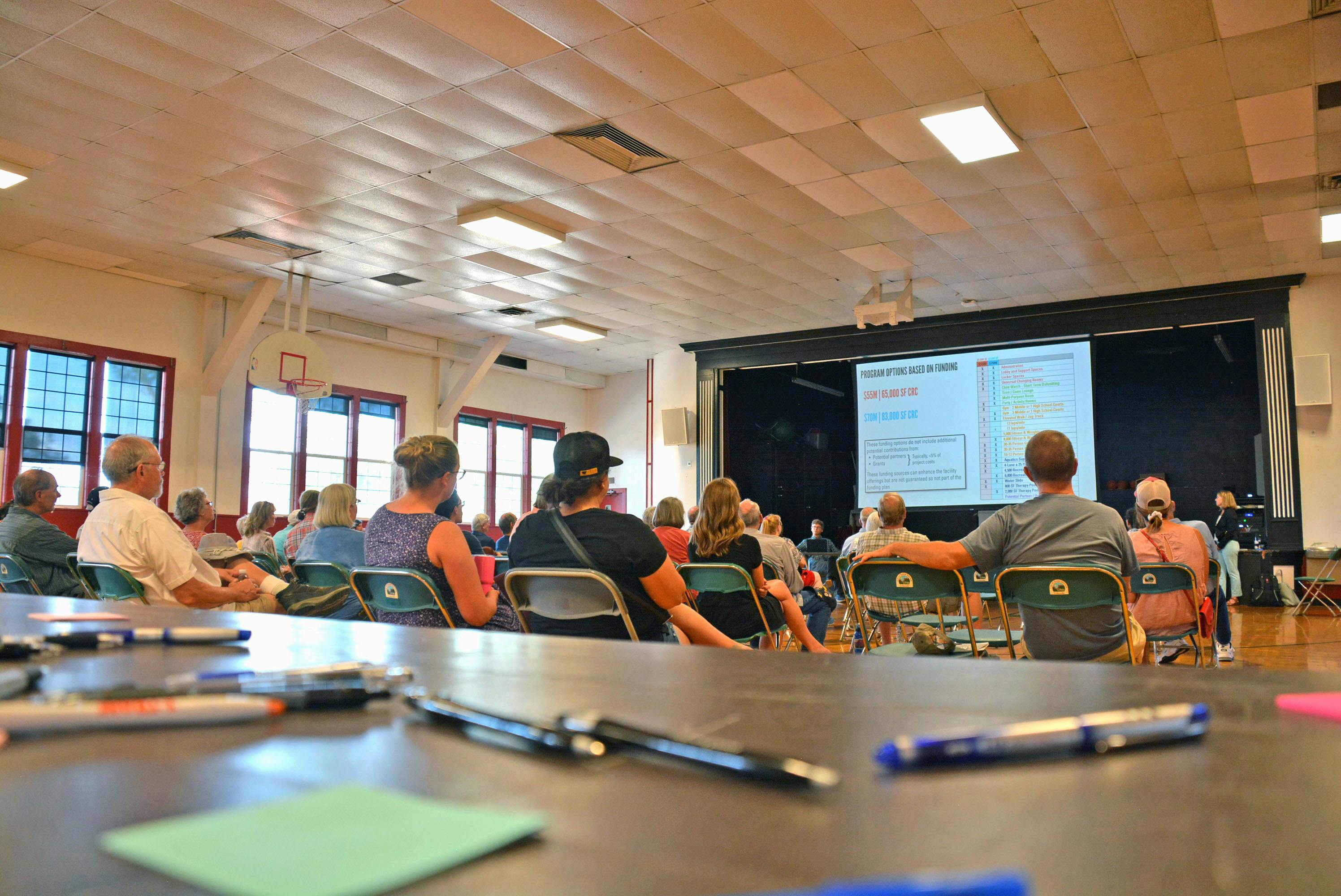 Community members providing input at a CRC meeting in July of 2022.