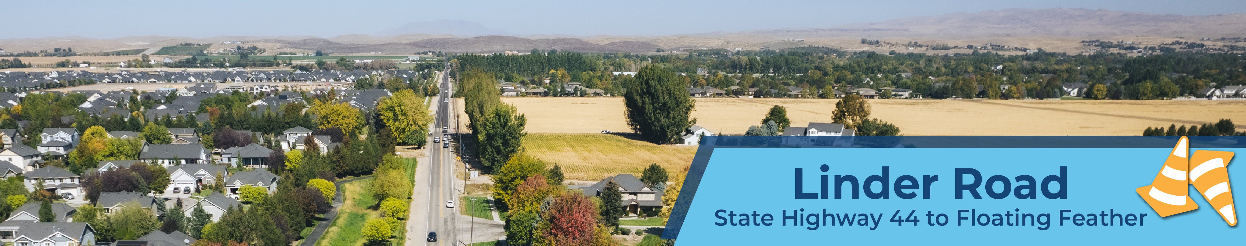 Aerial of Linder Road from SH 44 to Floating Feather